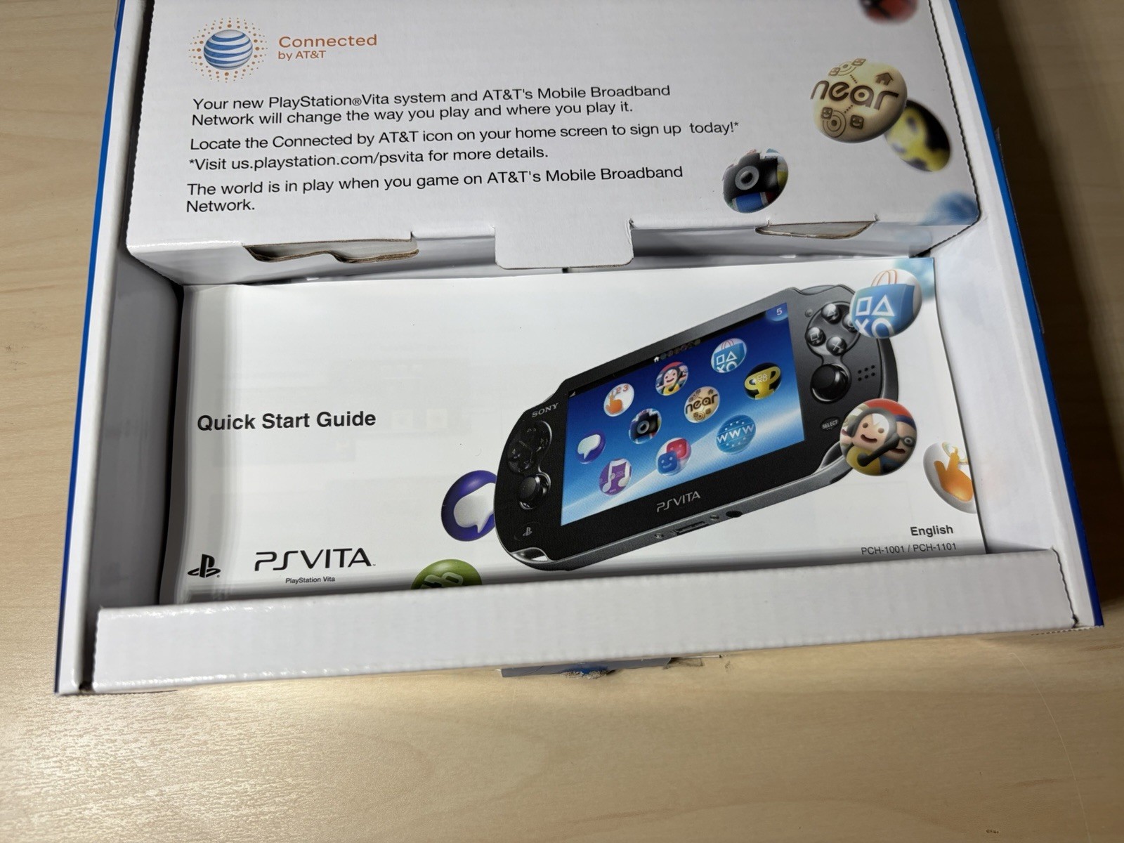 Sony PS Vita Black Handheld Console PCH-1101 Complete Near Mint