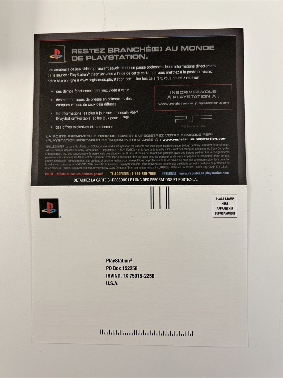 Sony PSP 3000 CIB SERIAL # ON PSP & BOX MATCH ORG BLANK REG CARD ORIGINAL OWNER