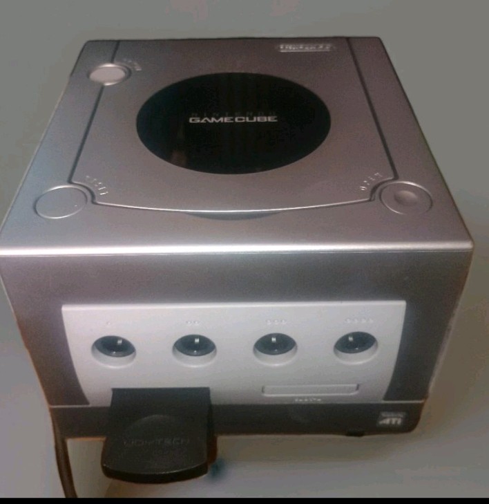 Nintendo GameCube DOL-001 Silver Home Console w/ power cord. ( No controllers)