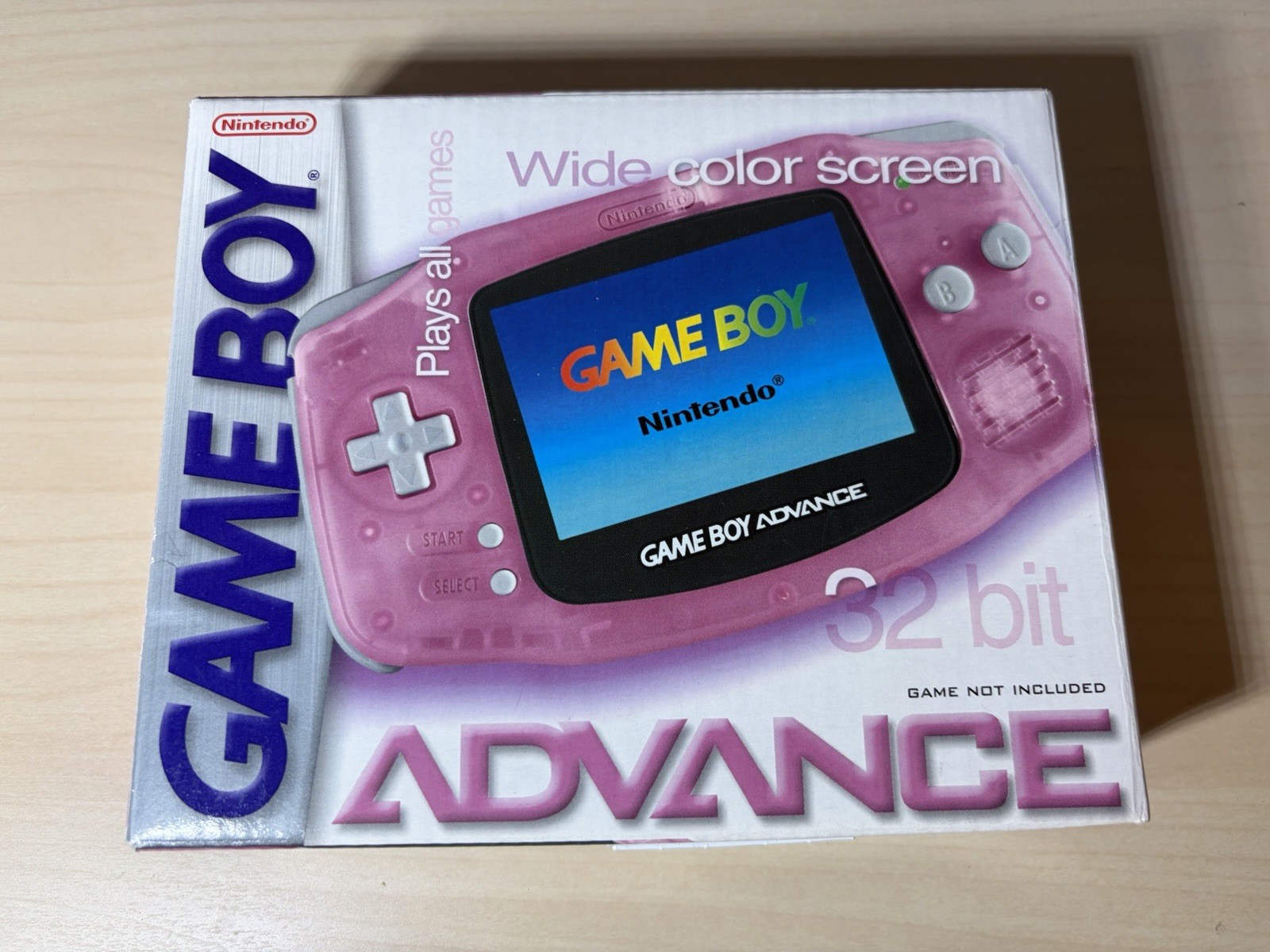 Nintendo GameBoy Advance GBA Pink – 100% Complete Batteries – MINT – Open Box