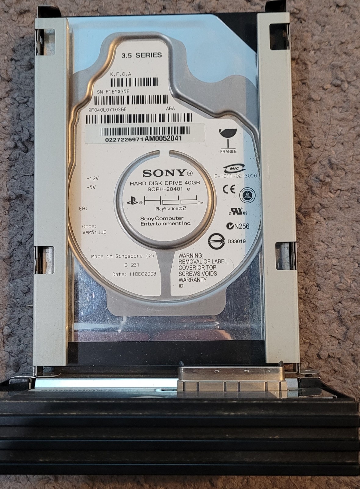 SONY PS2 BB Pack Console with Network Adapter HDD 40GB Tested Working From Japan