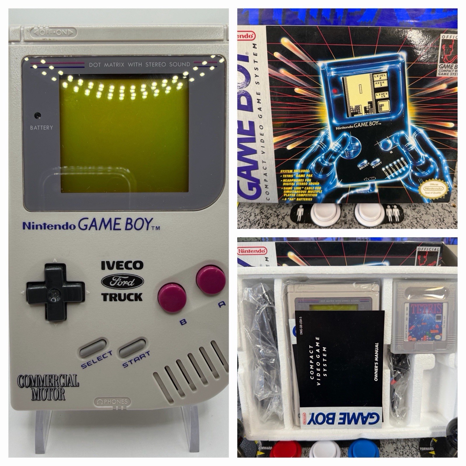 RARE Nintendo Game Boy DMG-01 Iveco Truck Commercial Motor Ford Variant /100