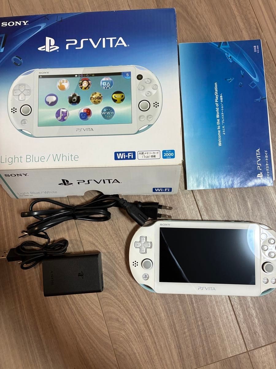 [Excellent] PS Vita PCH-2000 ZA14 Light Blue / White Sony Playstation Boxed