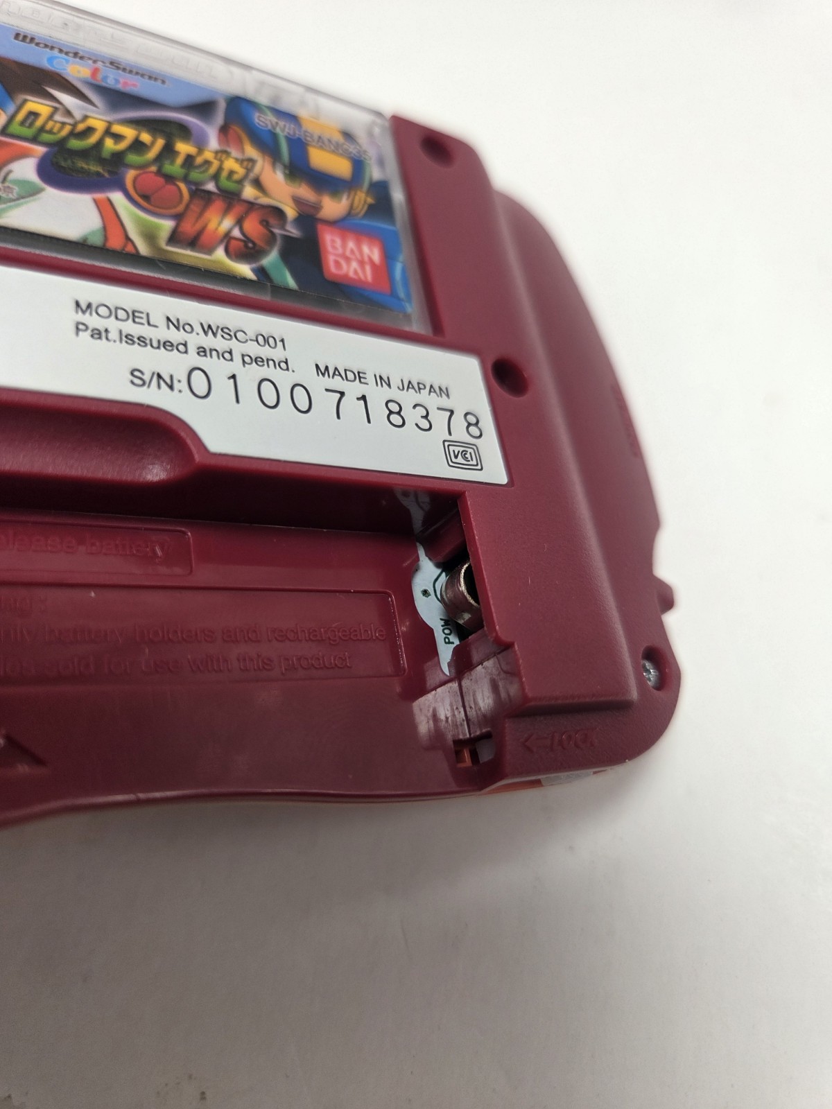WonderSwan Color MS-06S ZAKU II Zaku Version Console Only Bandai Gundam Working