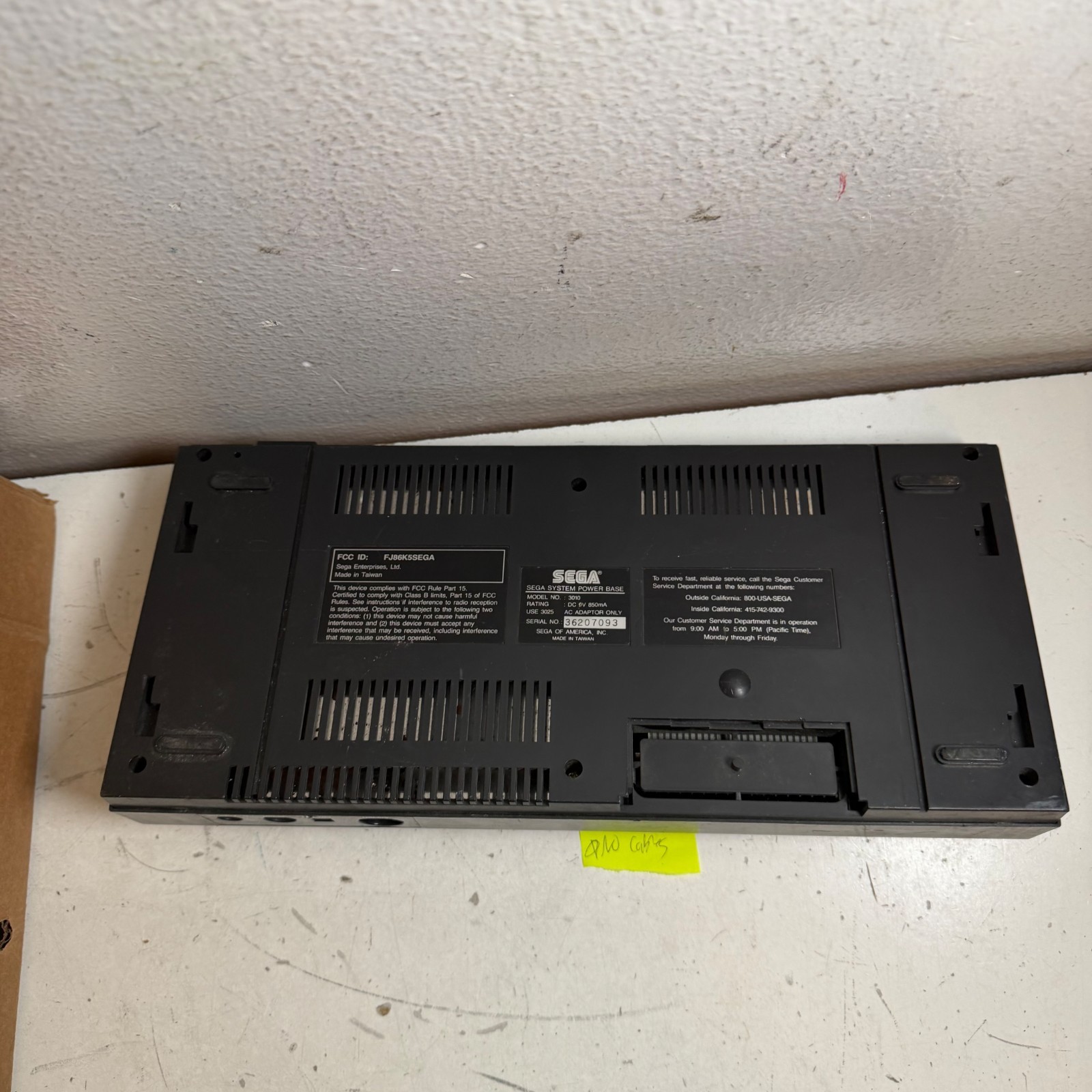 Sega Master System 3010 Black Power Base Home Video Gaming Console Only