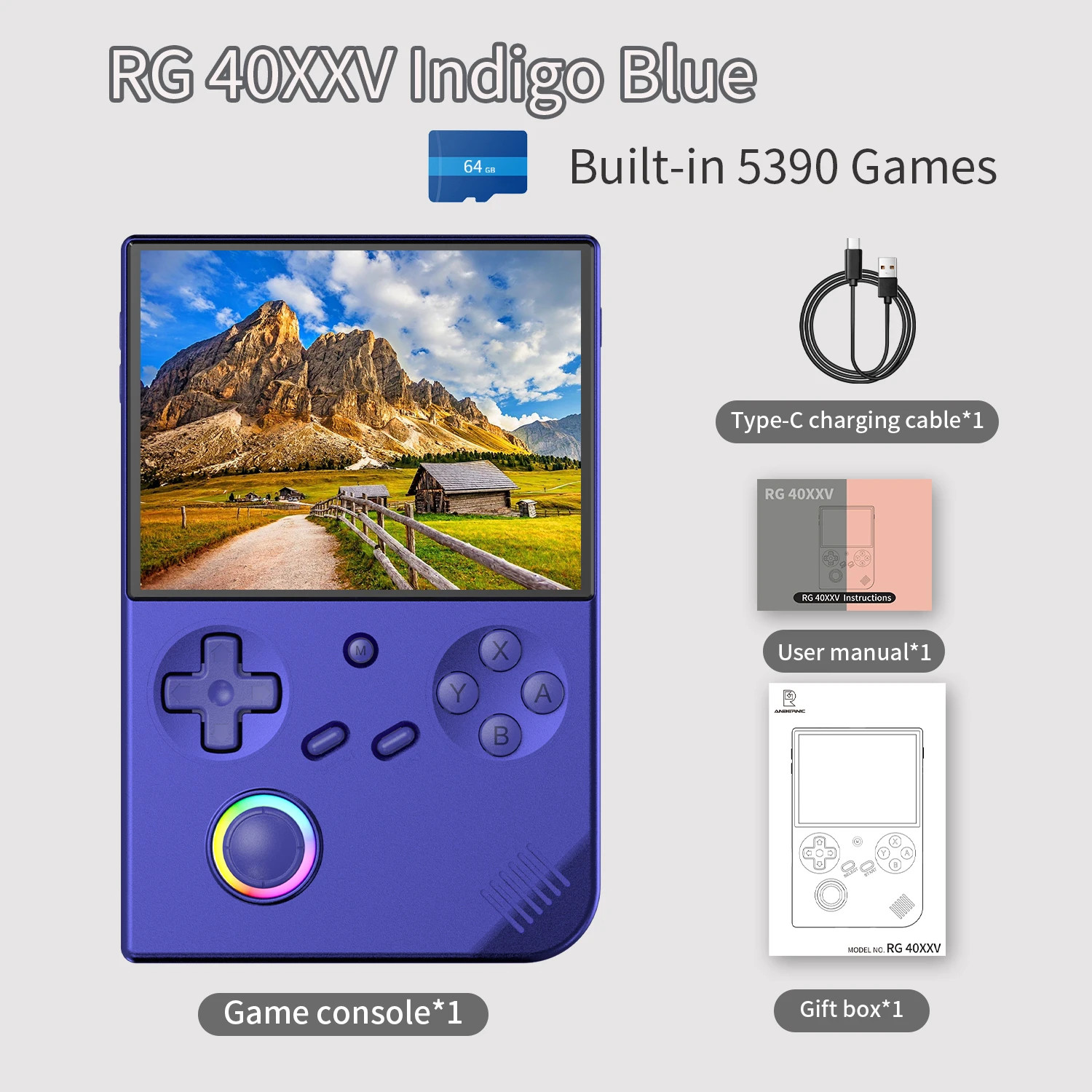 Retro Handheld Game Console 5000 Games IPS Screen WiFi HDMI Linux 64 Bit