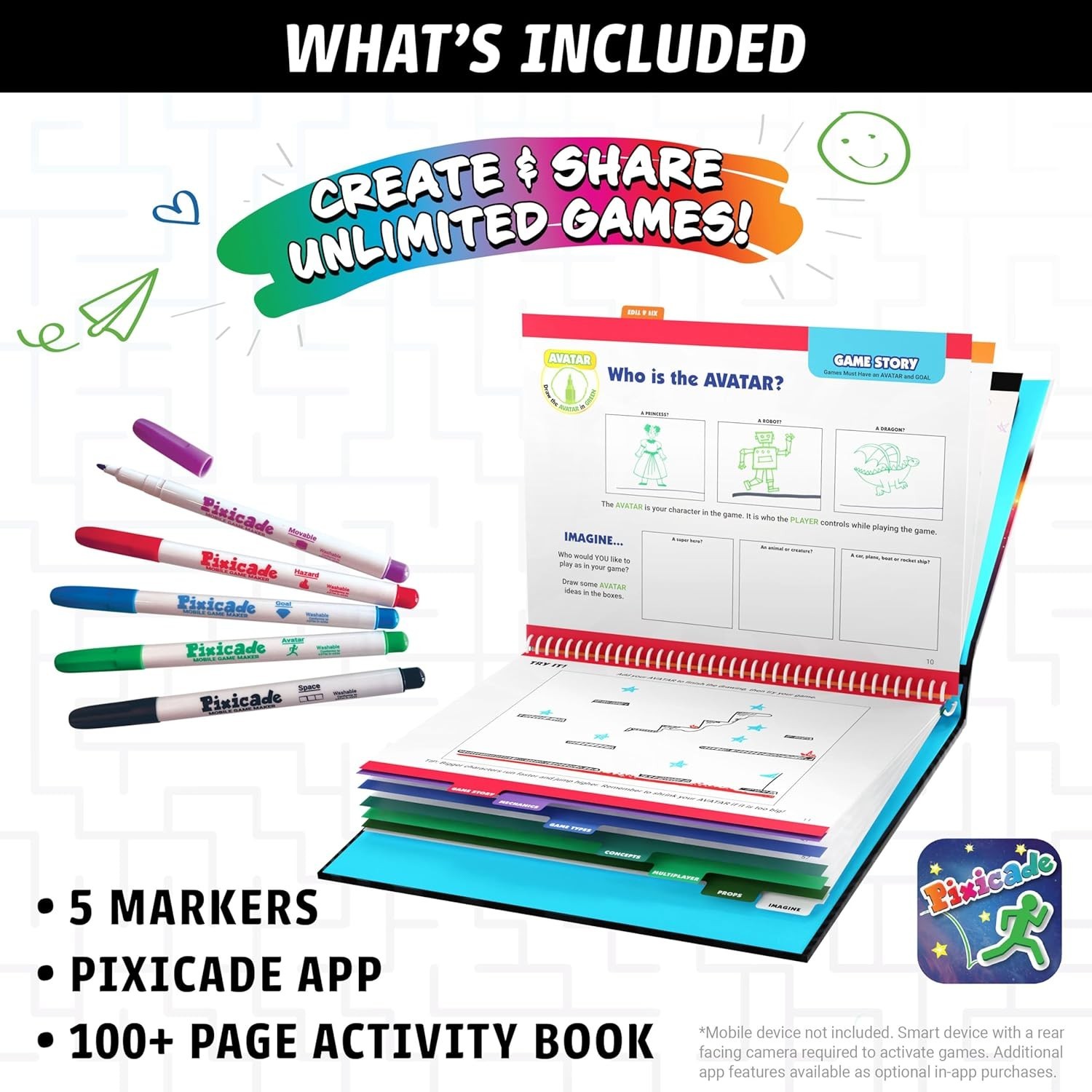 Pixicade! Turn Drawings Into Playable Video Games! | Doodle & Draw, Snap Play…