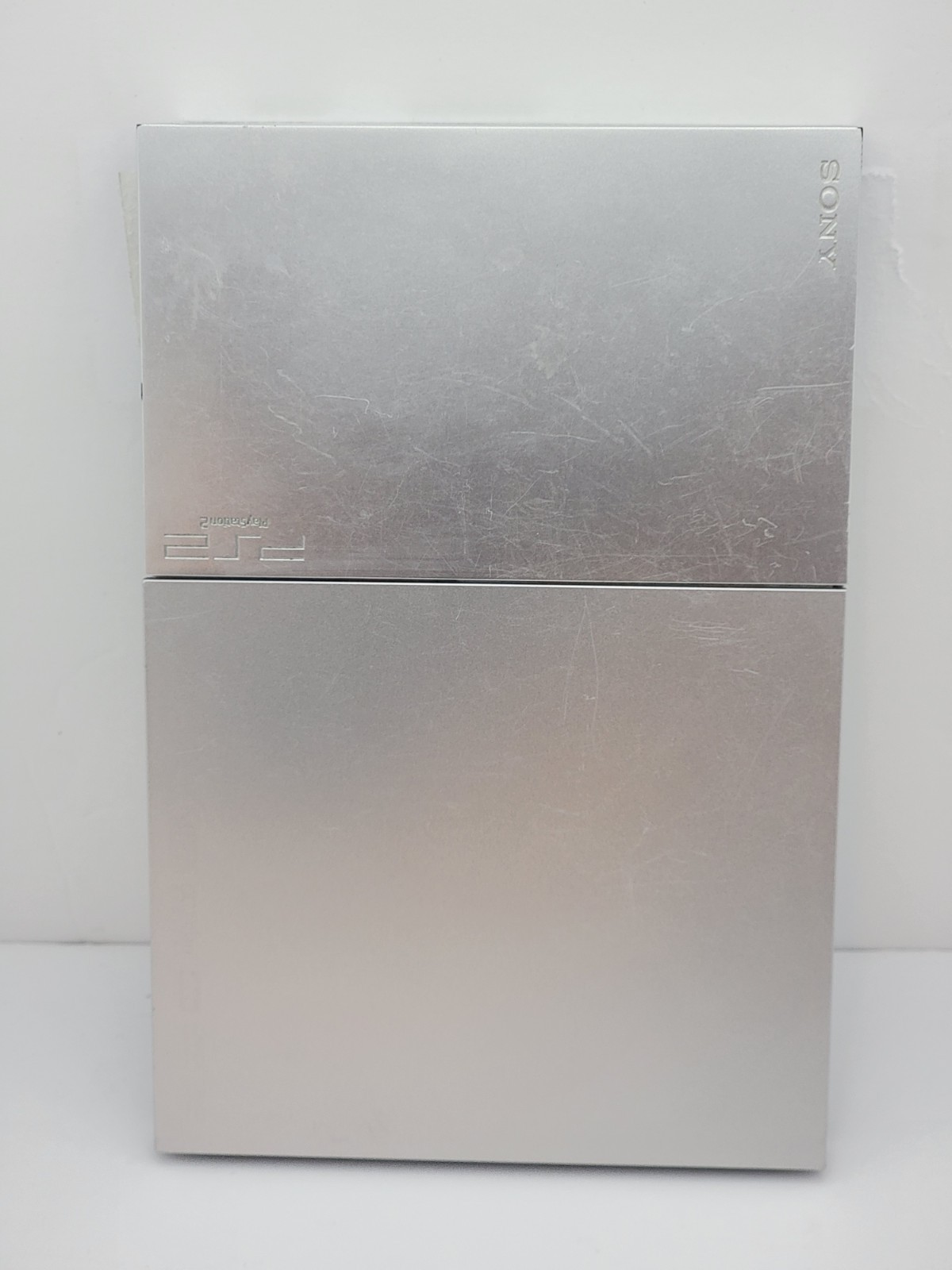 SONY PlayStation 2 PS2 Slim Silver SCPH-90001 w/ Silver OEM Controller Tested