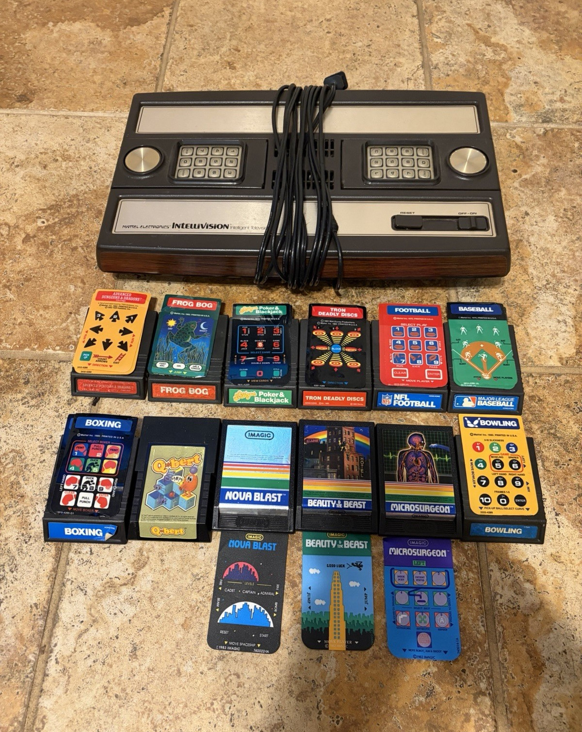 Mattel Electronics Intellivision 2609/2609A Console Lot w/ 12 Games RF NTSC-U/C