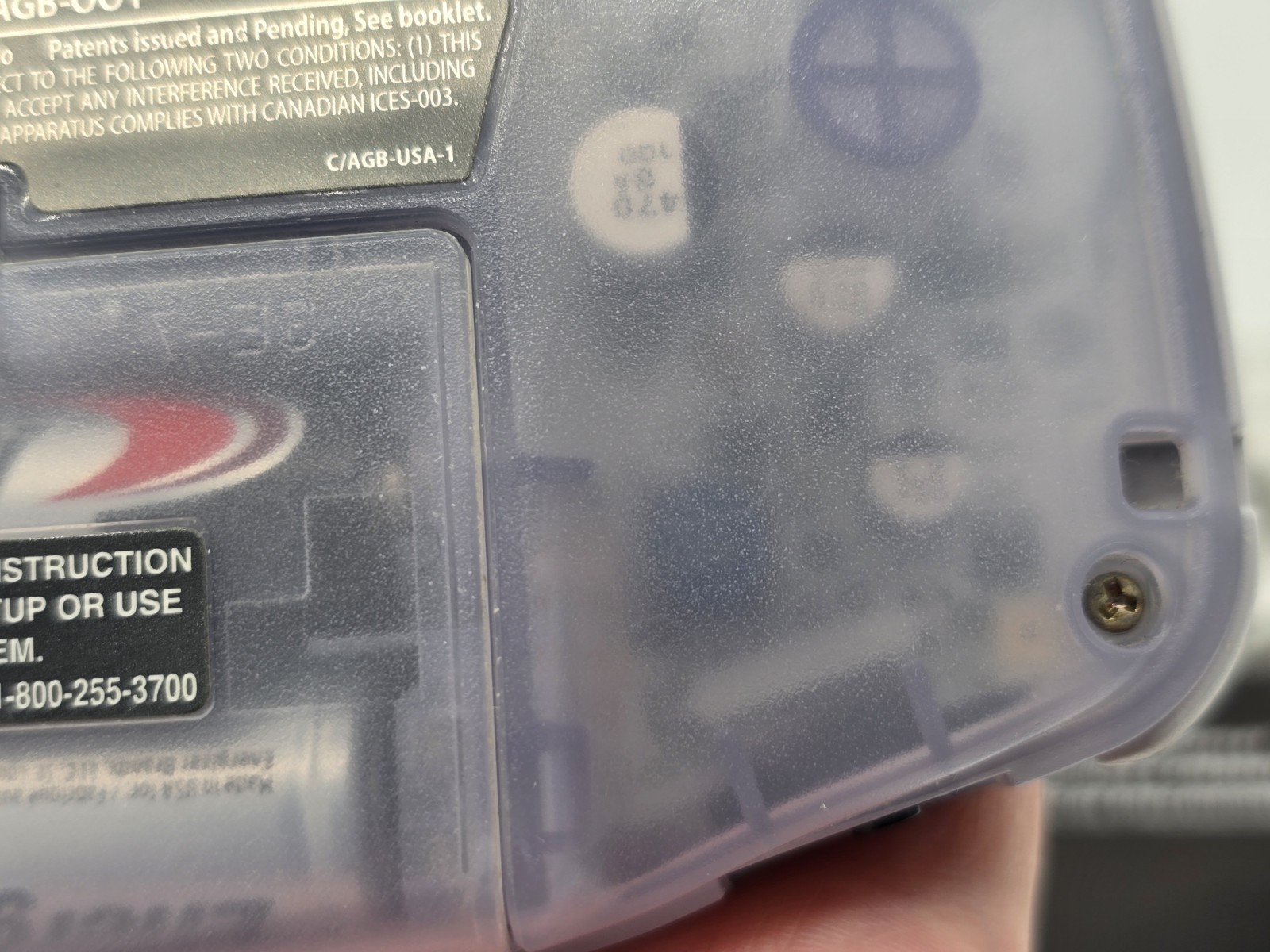 Nintendo Game Boy Advance 32Bit Glacier Clear Wide Screen CLEAN! *CCGHouse* VD