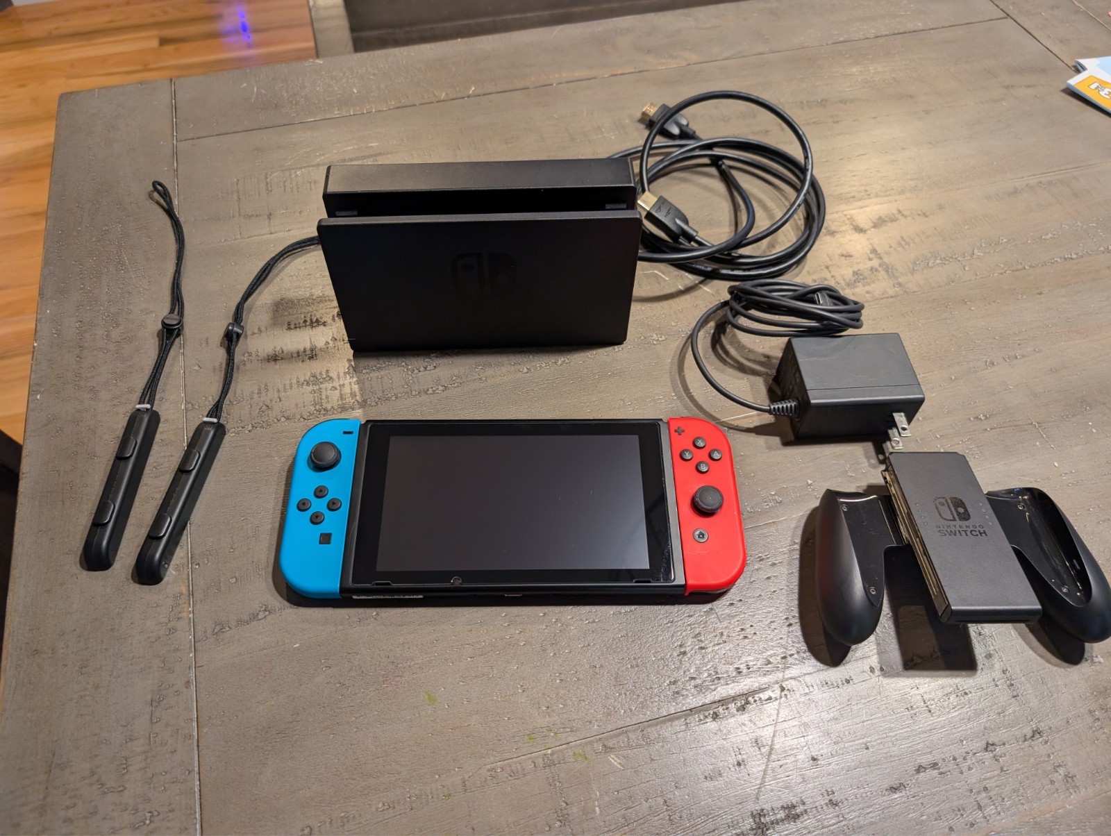 Nintendo Switch 32GB Gray Console with Neon Red and Neon Blue Joy-Con