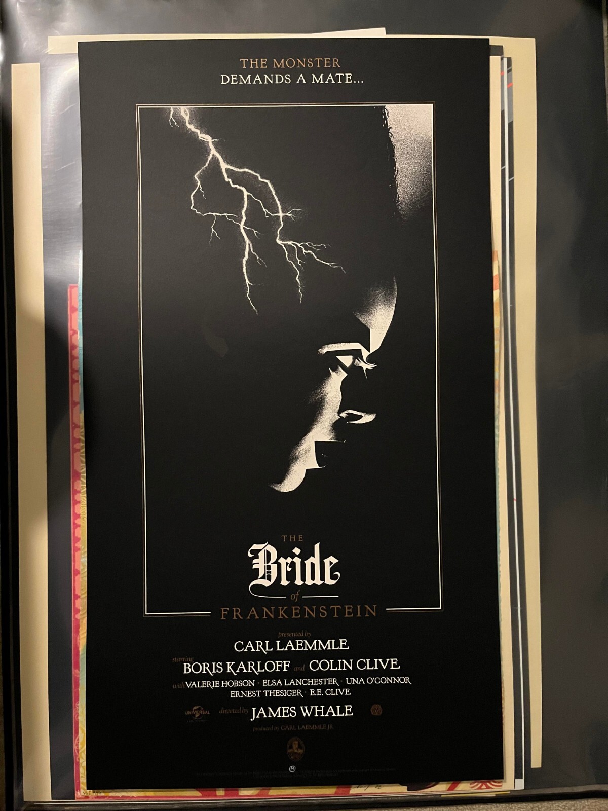 SIGNED The Bride of Frankenstein Olly Moss Mondo Poster Print Universal Monster