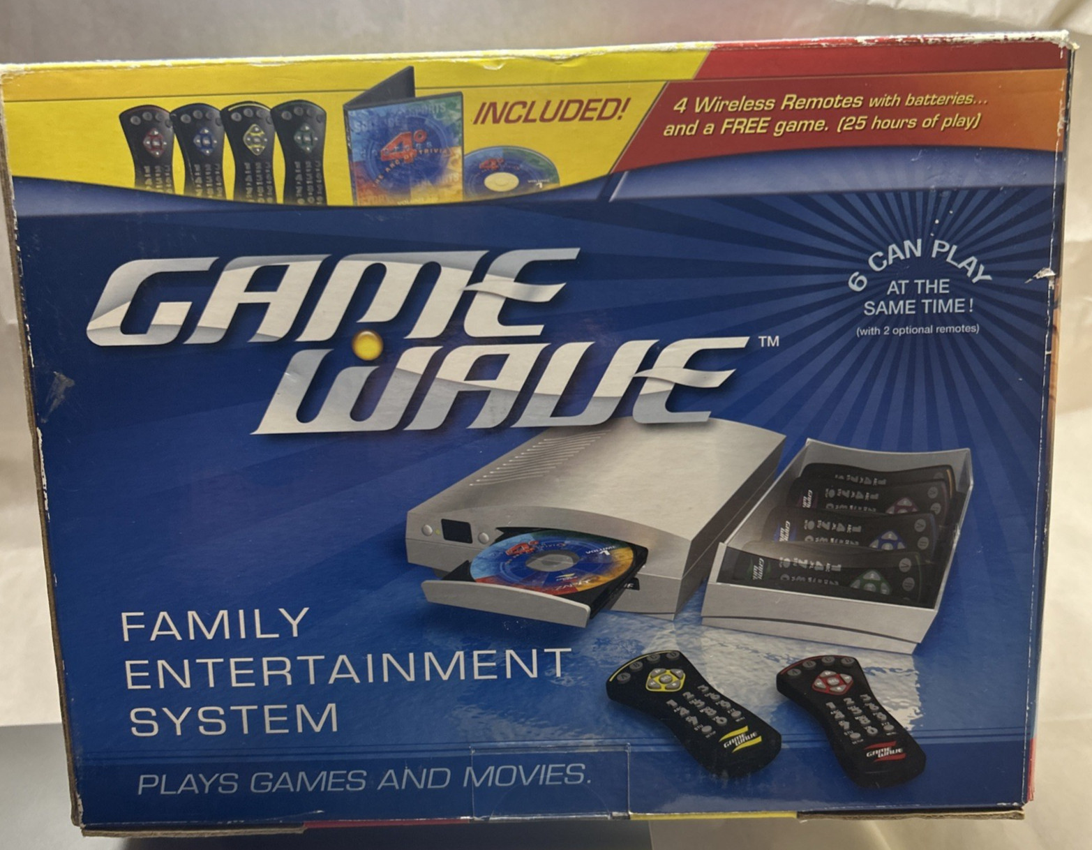 Game Wave Family Entertainment System Console w/ 4 Controllers RCA Untested