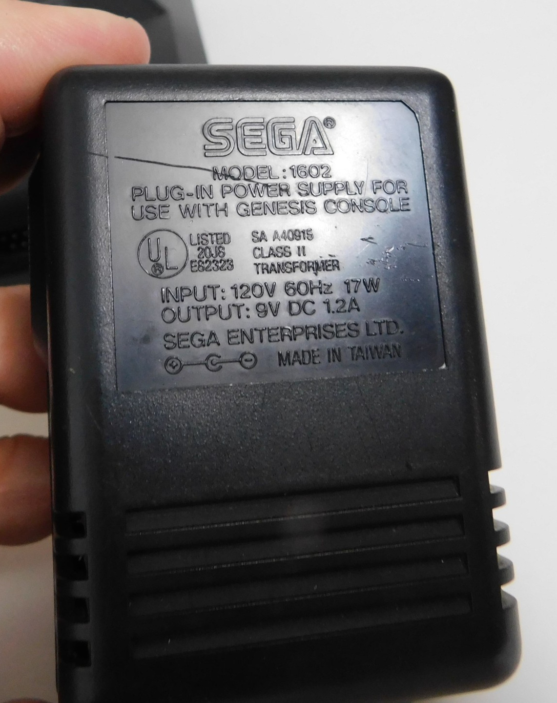 Sega Genesis Model 1601 System OEM Console Power & AV Cable Tested Working Good
