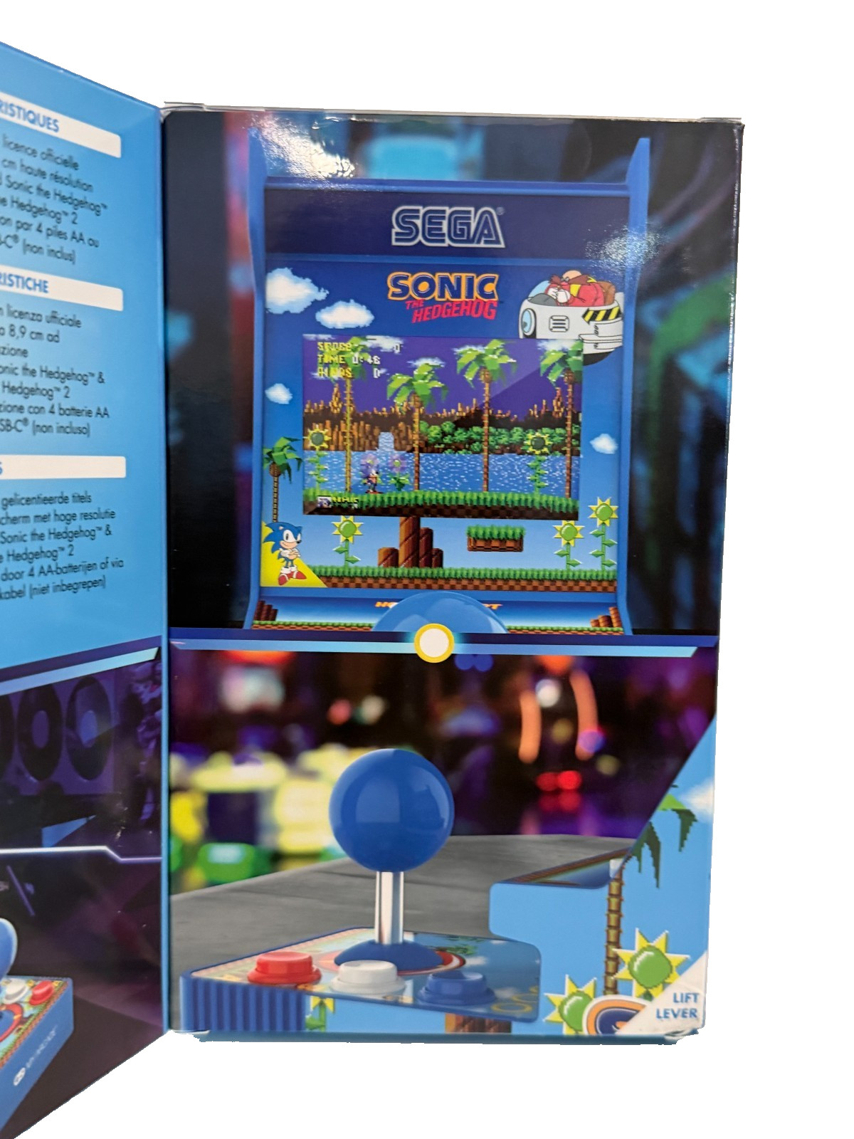 Sonic The Hedgehog Joystick Player Sonic Sega Classic Arcade 3.5″ 2 Games Includ