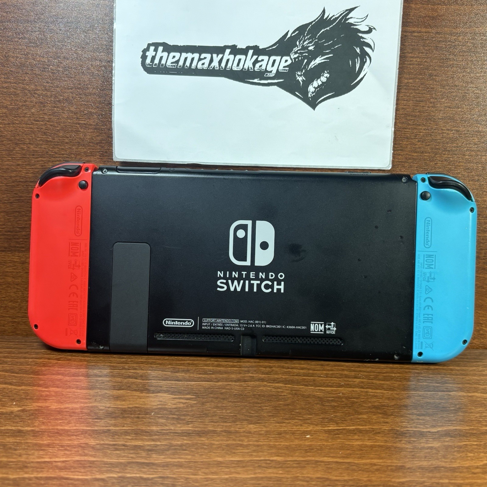 Nintendo Switch with Neon Blue & Neon Red Joy-Con | Works Perfectly | Case Inclu