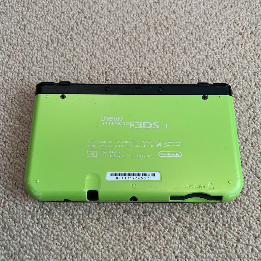 New Nintendo 3DS XL LL lime Black Console Stylus Working Tested Japanese ver