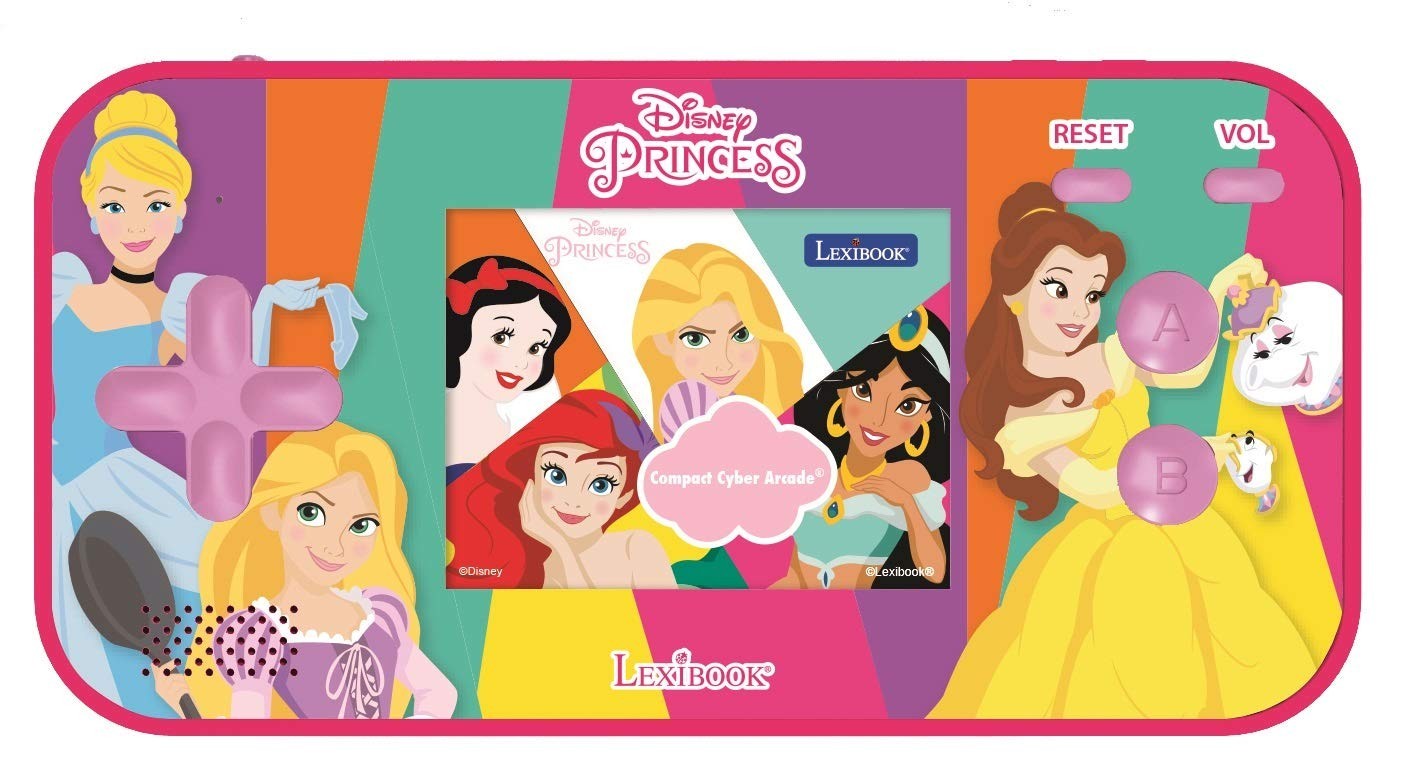 Compact Portable Gaming Console – Disney Princess 150 Games, LCD Color Screen, B