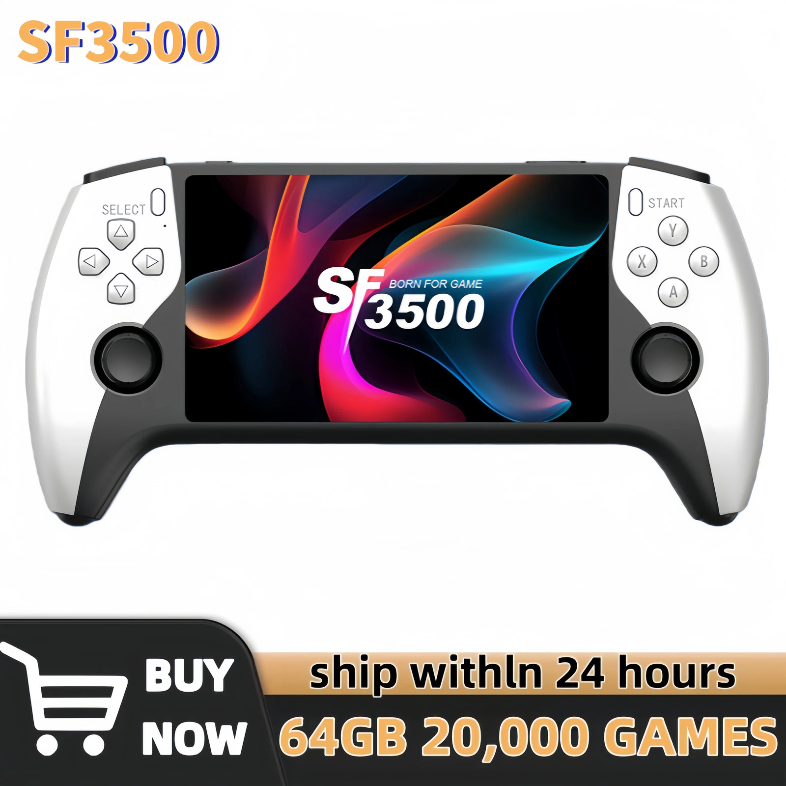 SF3500 Retro Handheld Video Game Console Linux System 5.0 Inch 854*480 IPS Scree