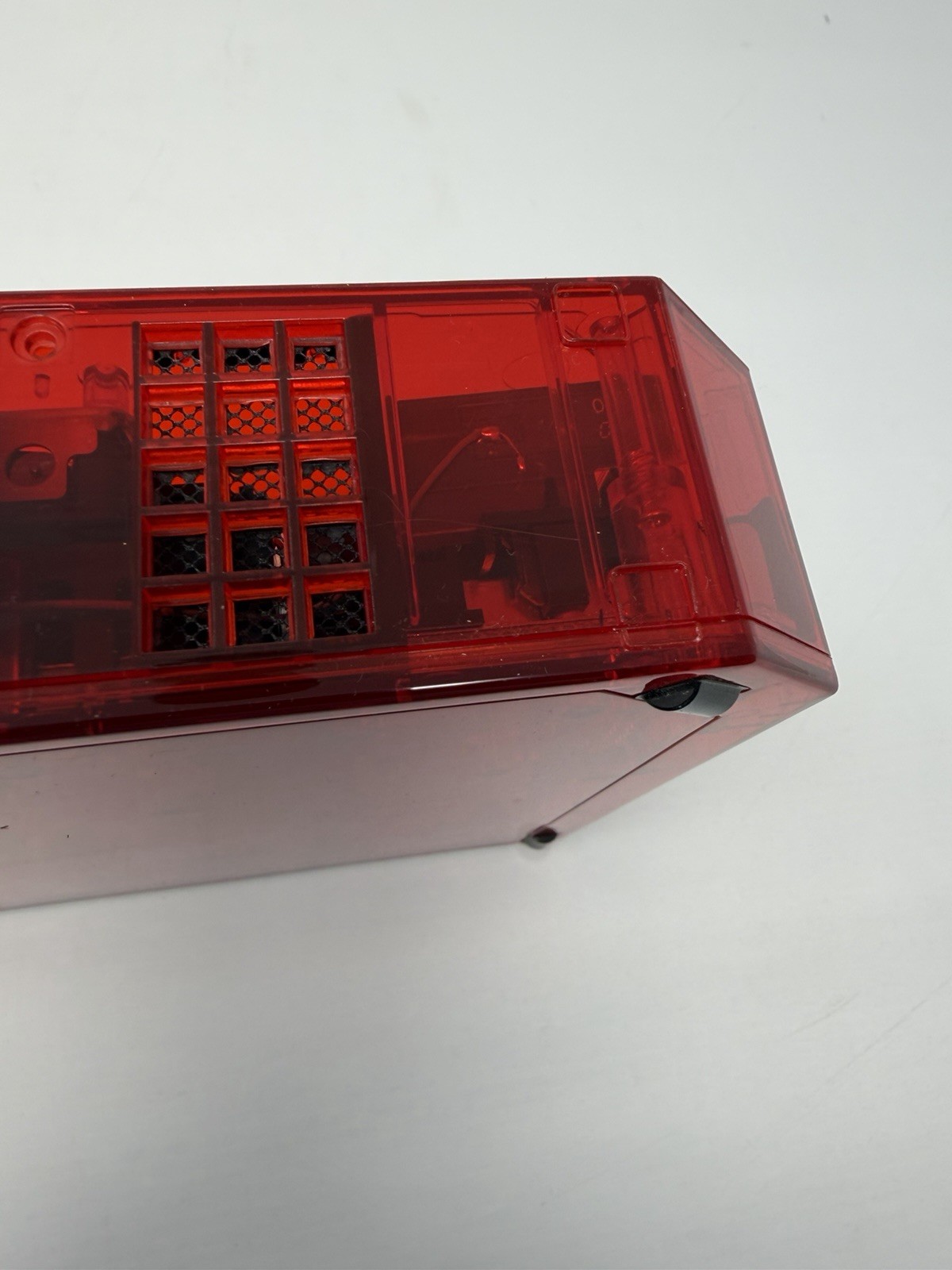 Custom Transparent Red w/ Black Buttons Nintendo Wii Console Only Tested System