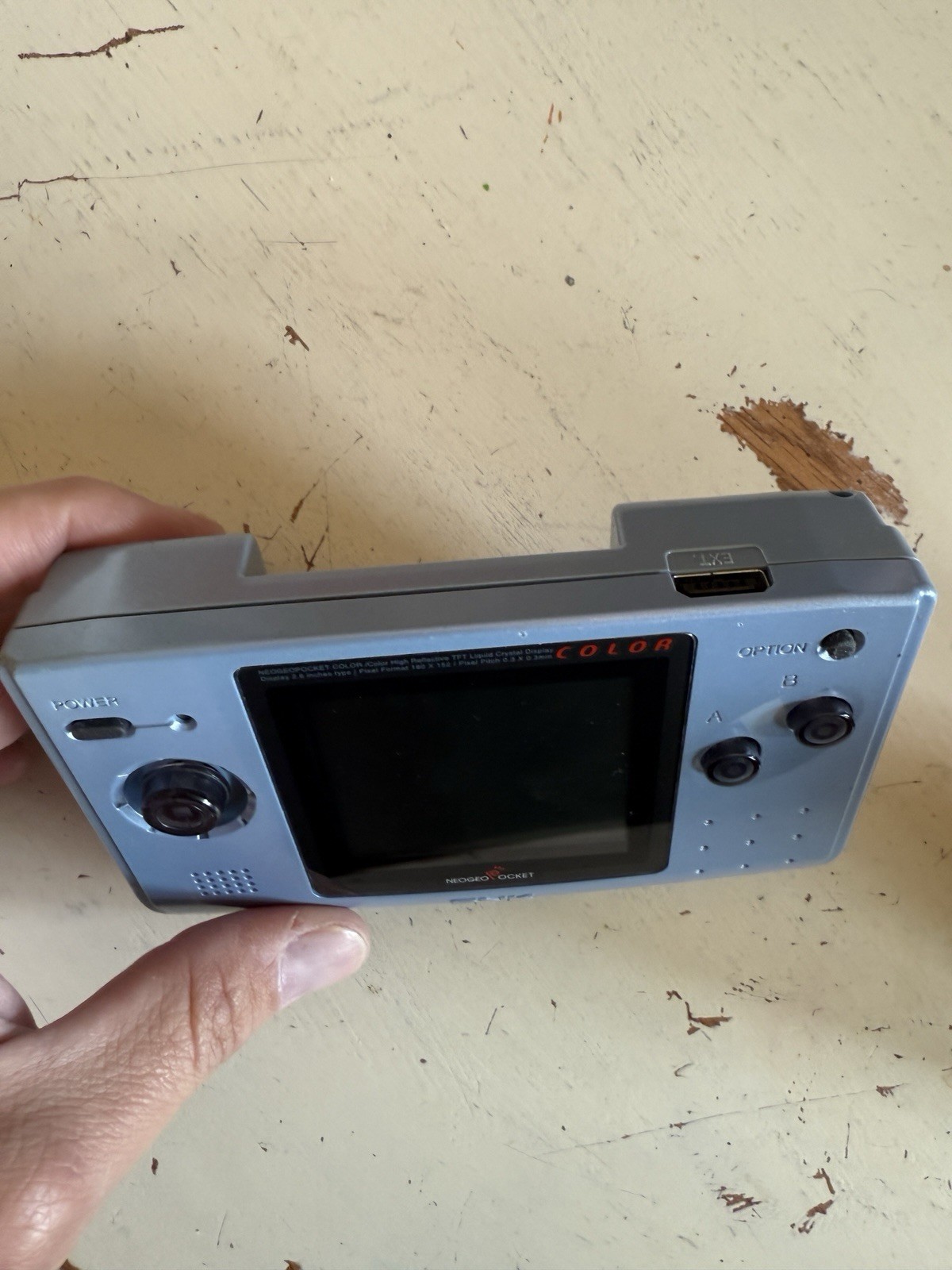 Neo Geo Pocket Color Blue Console – Tested, Missing Battery Covers.