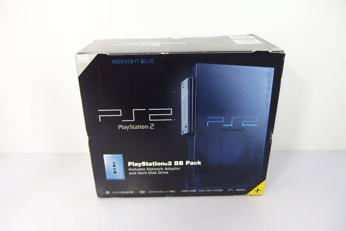 Rare SONY PS2 SCPH-50000 MB Midnight Blue BB Pack Complete Near Mint Japan Limit