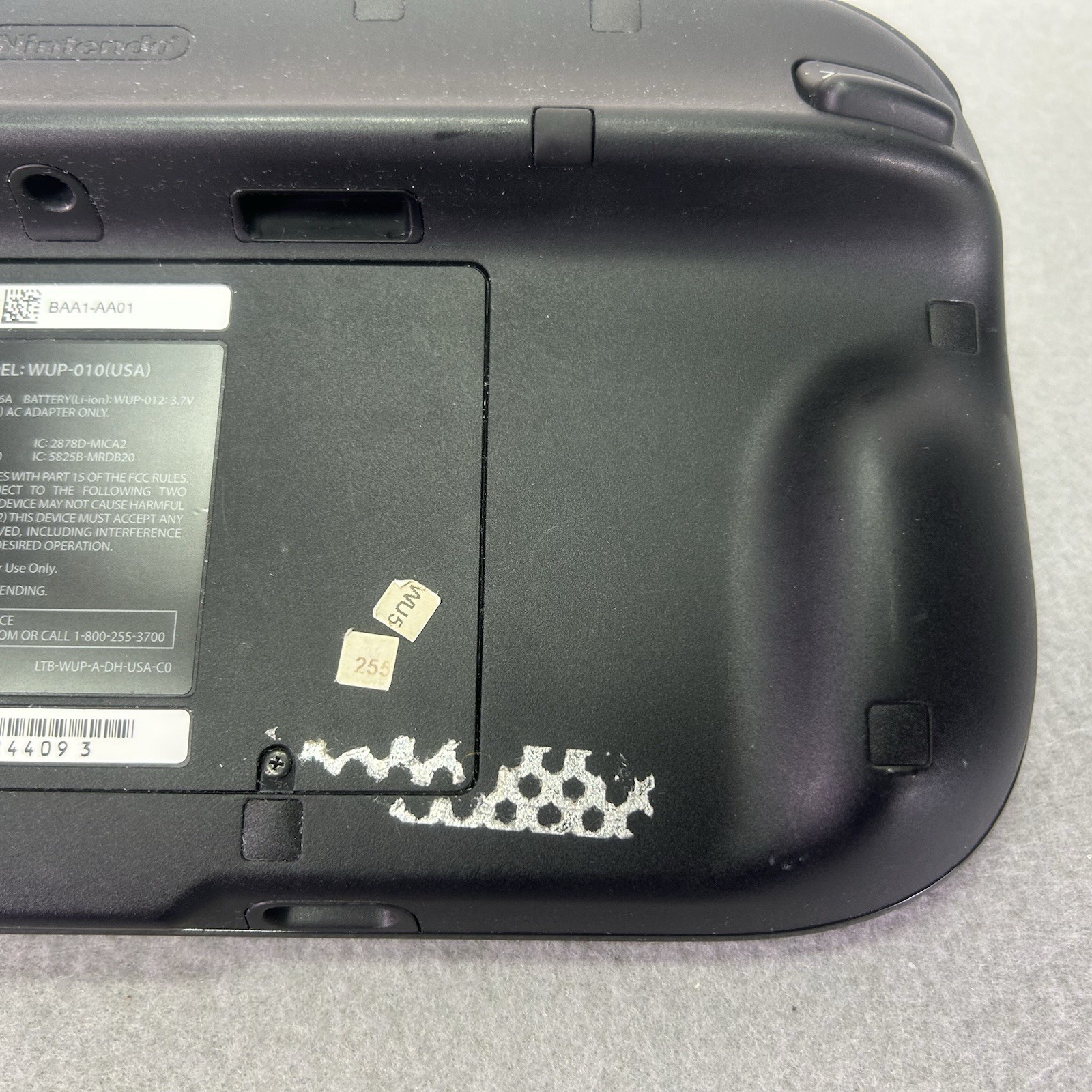 Nintendo Wii U GamePad Controller WUP-010 (USA) Black W Charger Tested Works