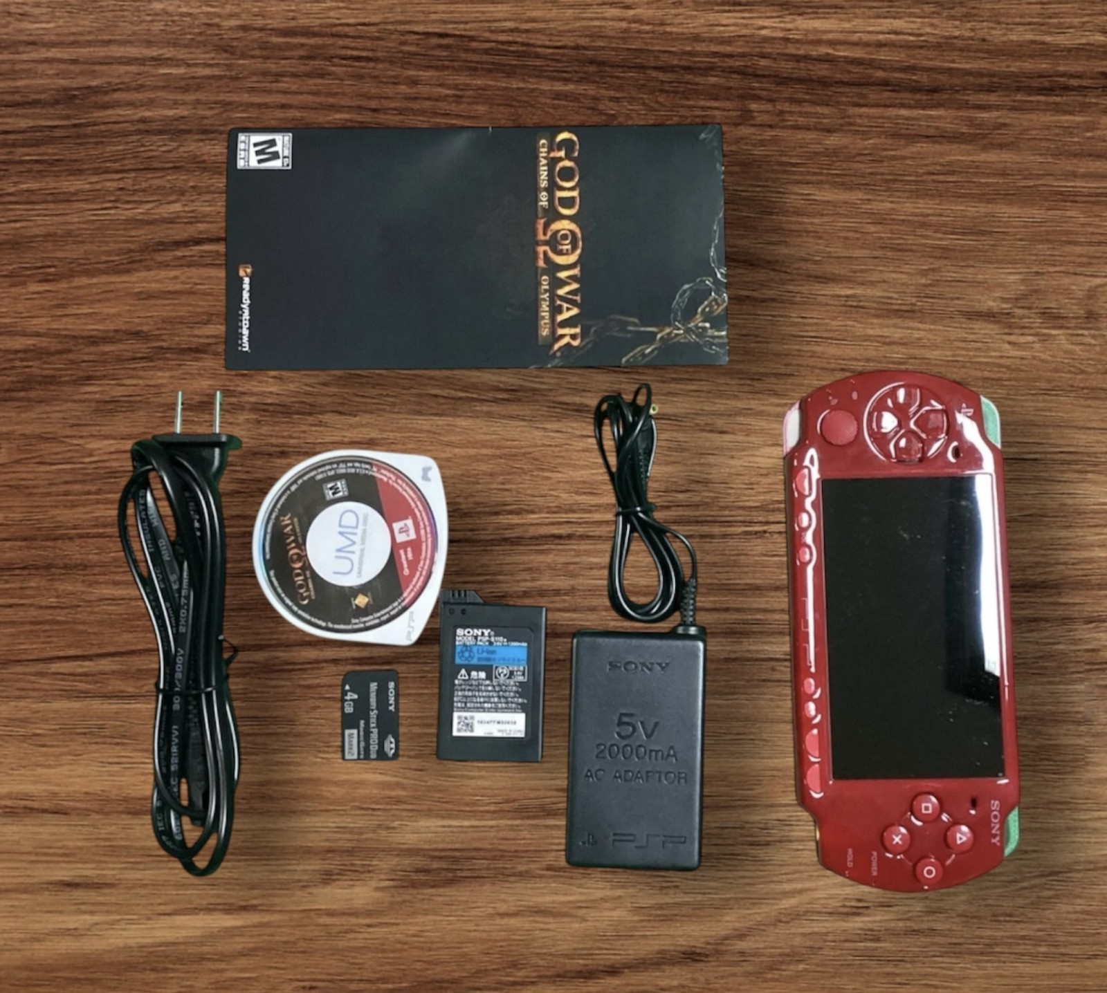 Sony PSP 2000 God of War Limited Edition…4GB Red Handheld System