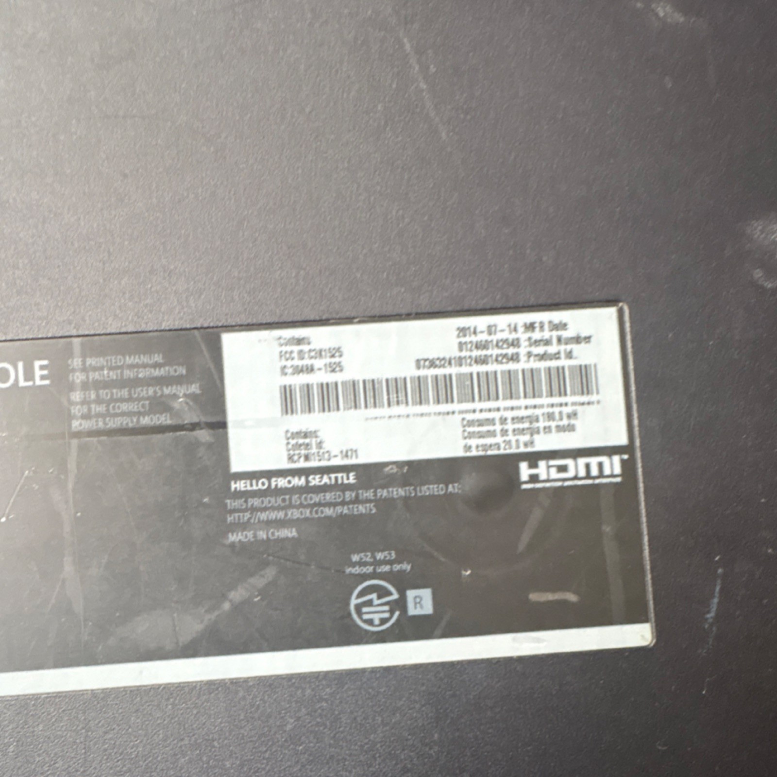 Microsoft Xbox One Black Console with Wireless Controller, HDMI, USB, Ethernet