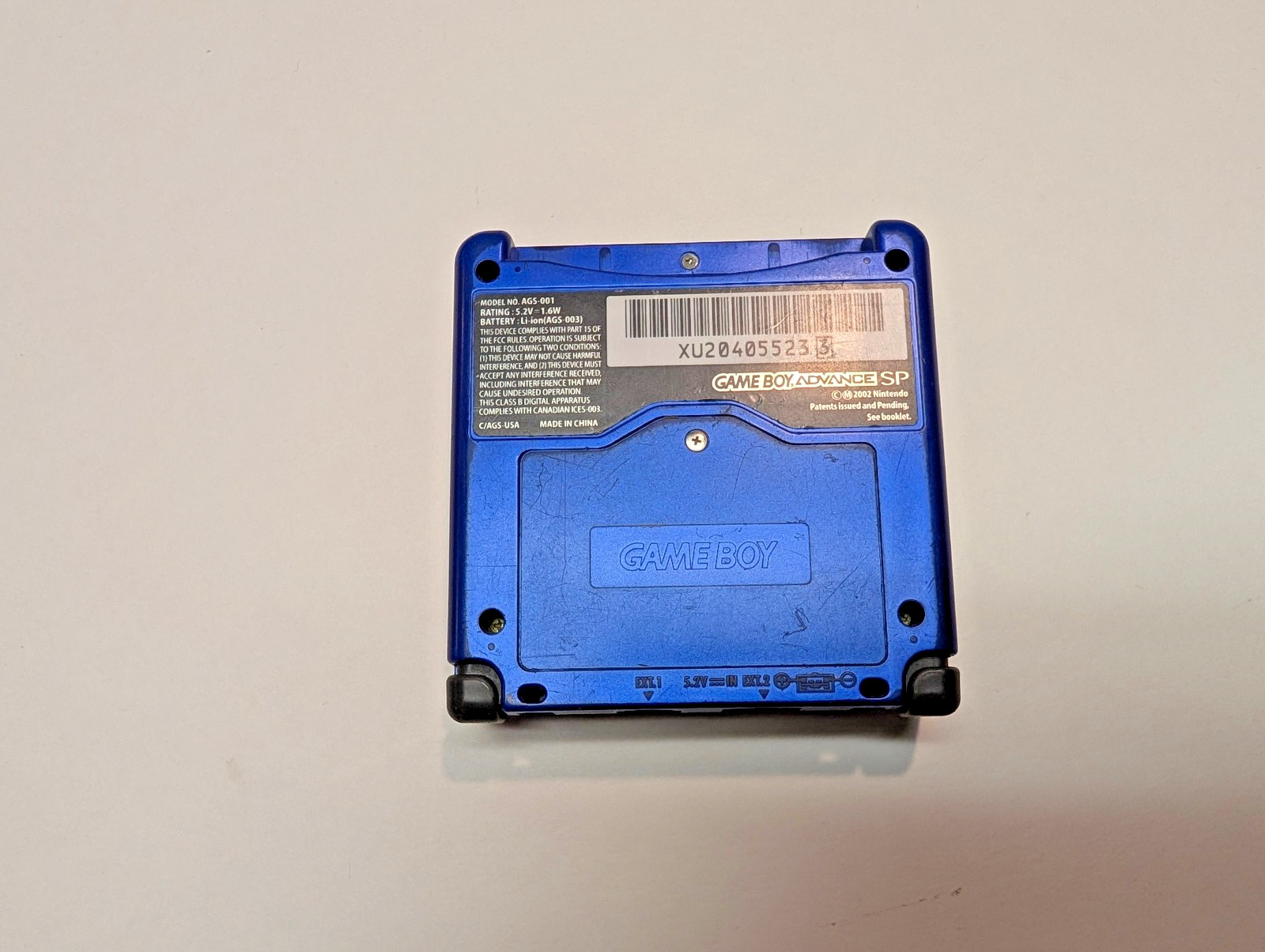 Nintendo Gameboy Advance SP Cobalt + Pokémon Sapphire + Official Charger WORKS