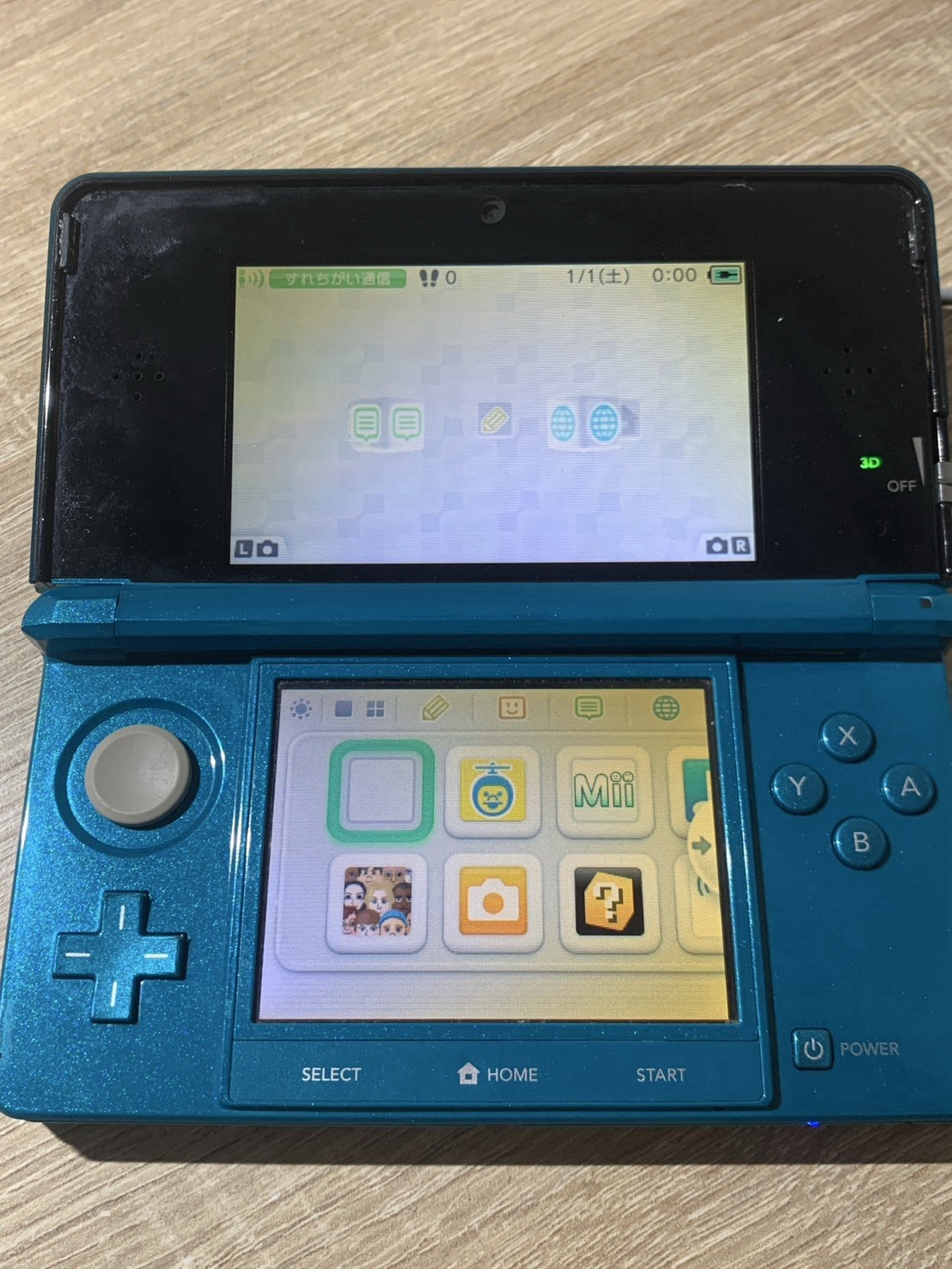 1167 Nintendo 3DS Aqua Blue Good TESTED