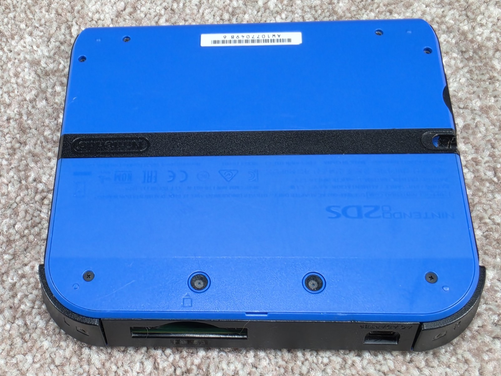 Nintendo 2DS Electric Blue Console w/ OEM Charger Tested Works No Stylus
