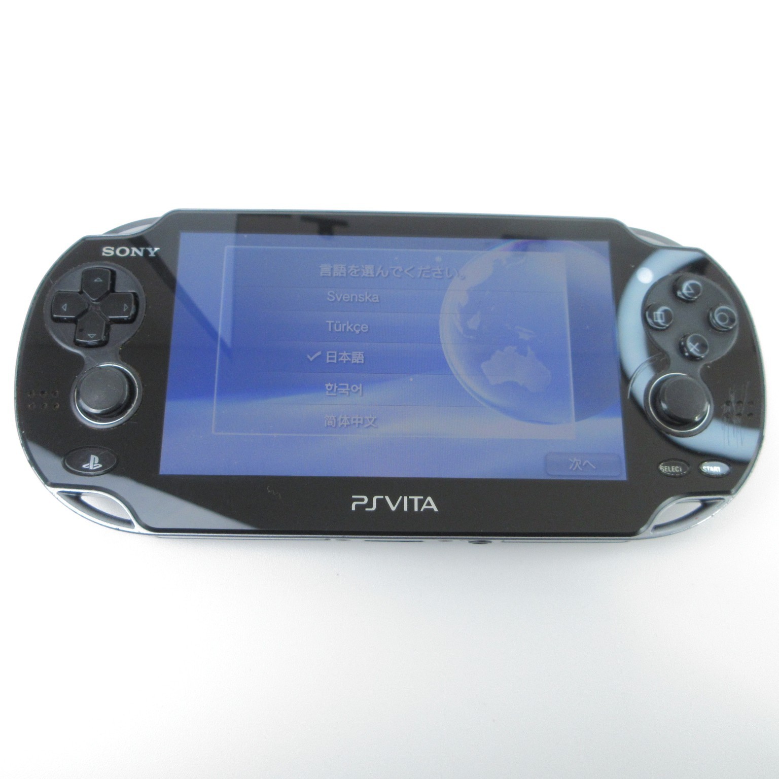 【Very Good】Sony PS Vita PCH-1000 Crystal Black Wi-Fi Model Console only #Arr1011
