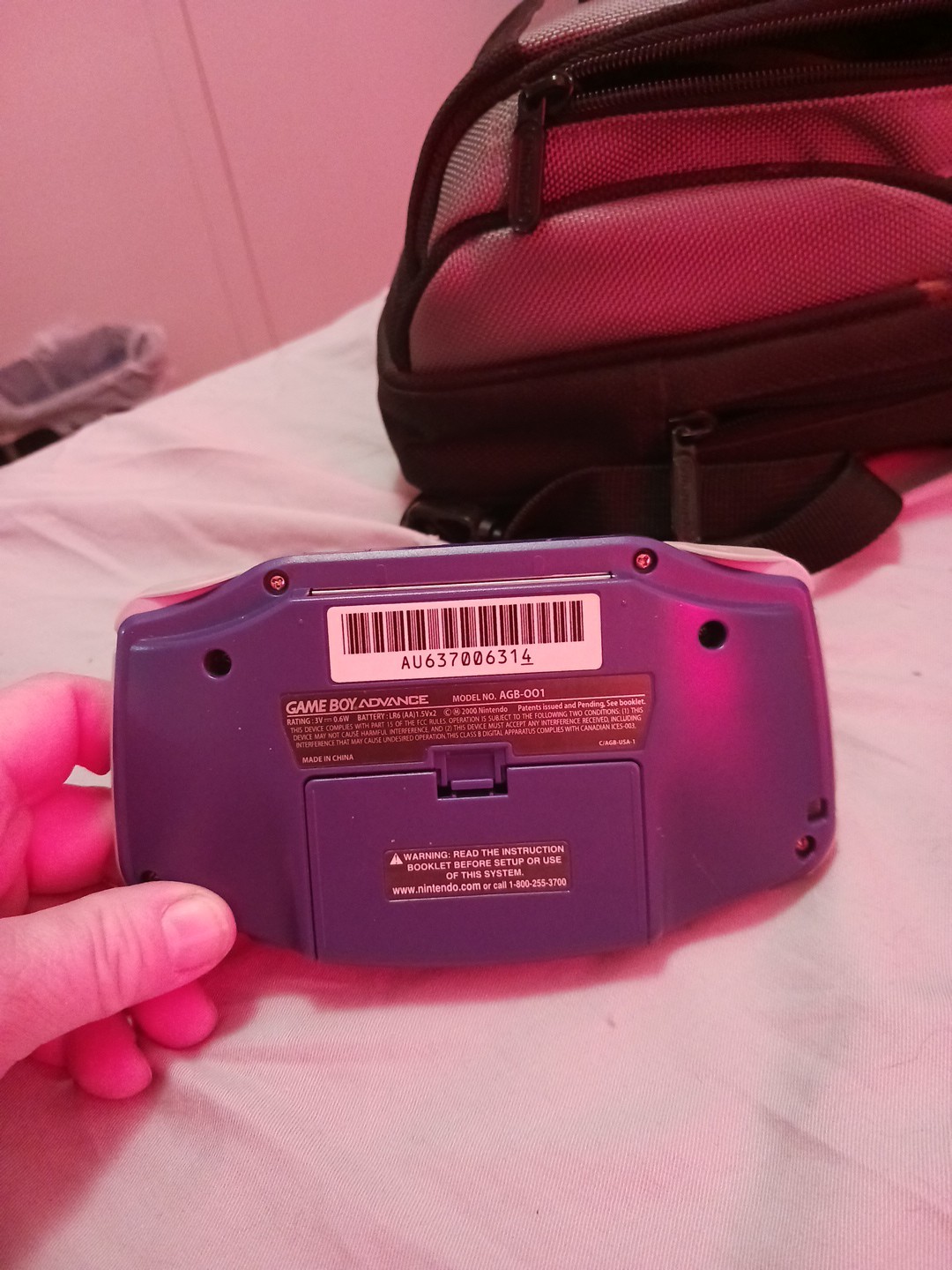Nintendo AGB001 Game Boy Advance Handheld System Glacier Blue Handheld Only