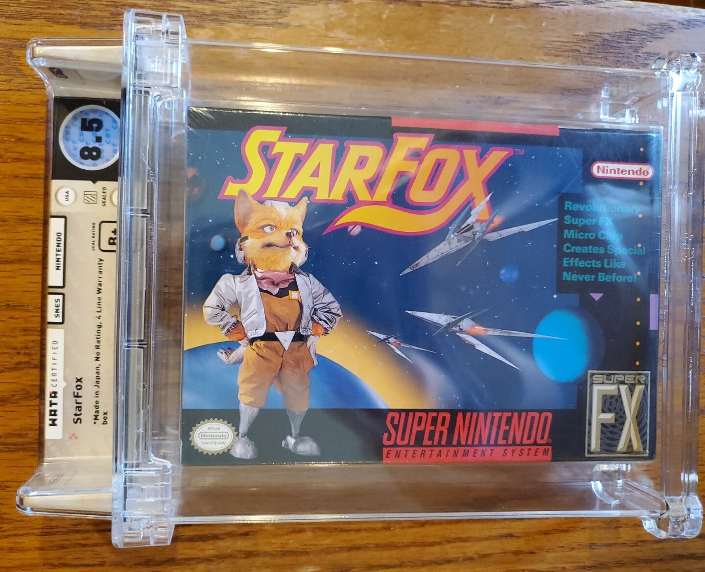 Star Fox (Super Nintendo Entertainment System, 1993) WATA 8.5 Sealed Japan RARE!