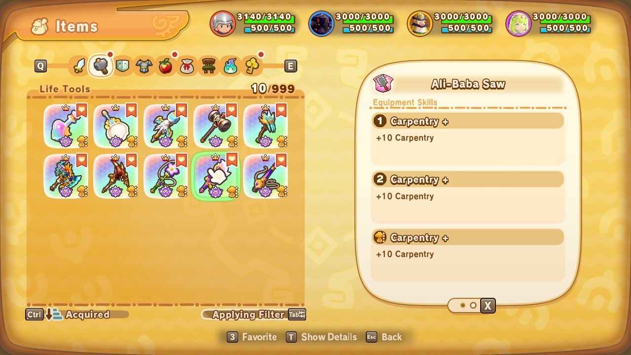 🛠️ Legendary Life Tools Set (All 9) – Fast Delivery – Fantasy Life i
