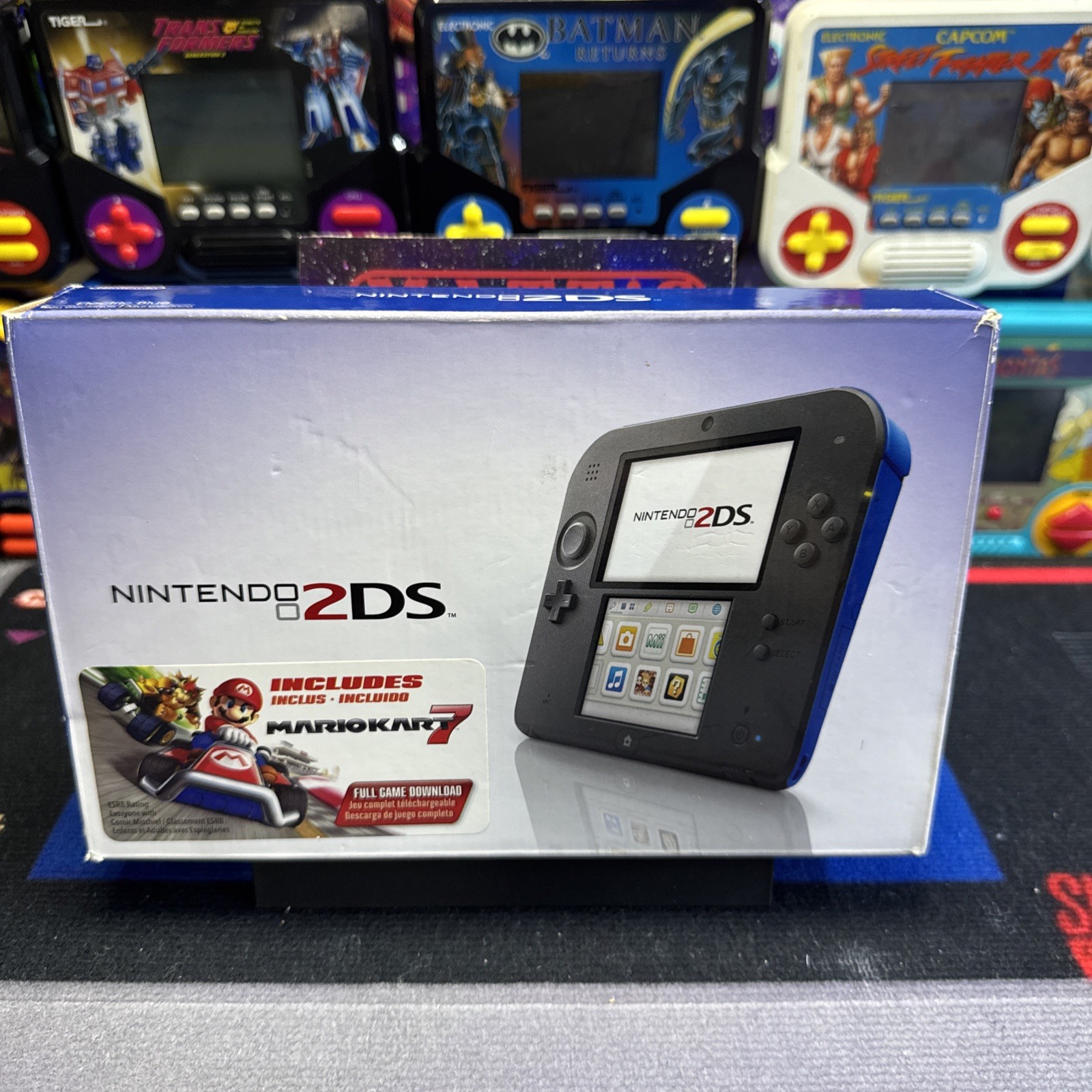 Electric Blue 2DS: Complete With Mario Kart Code Not Used, Matching Serials