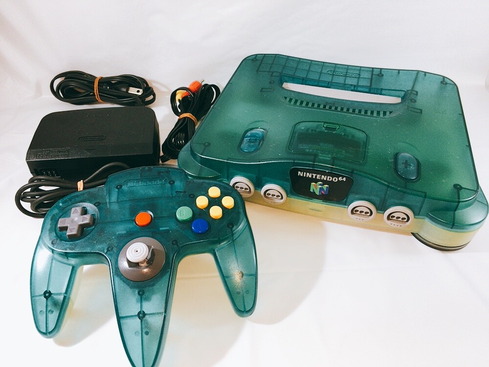 Nintendo 64 Home Console – Clear Blue, Working Tested (OK! )