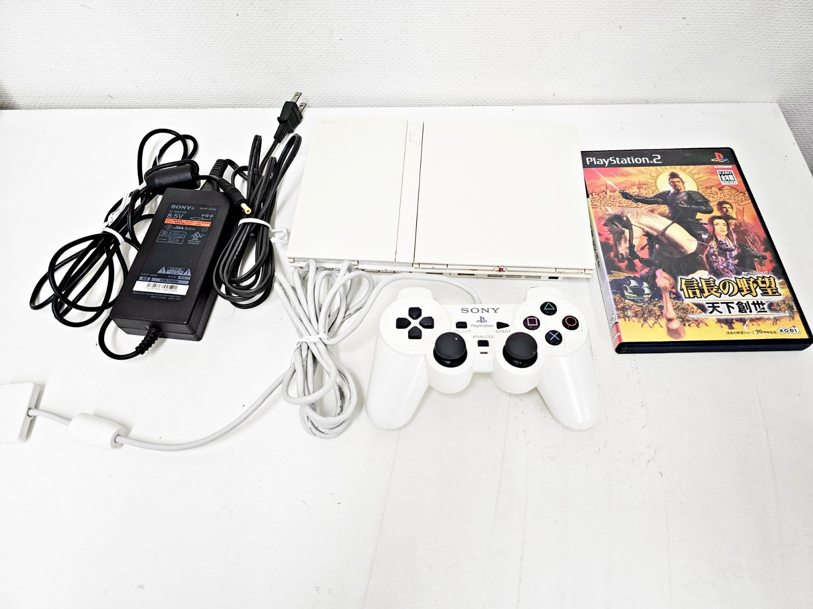 Sony Playstation 2 Slim White SCPH-70000 Console Set 184 Japan