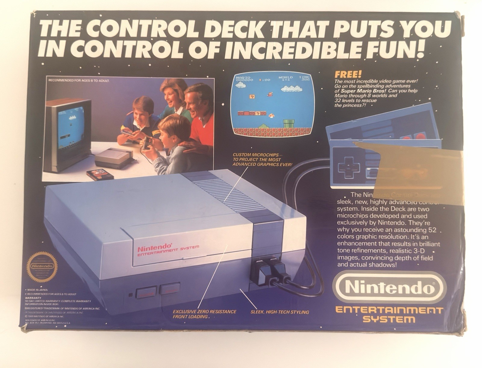 Vintage 1985 Nintendo Control Deck Mario Brothers Version With Box Best Offer !!
