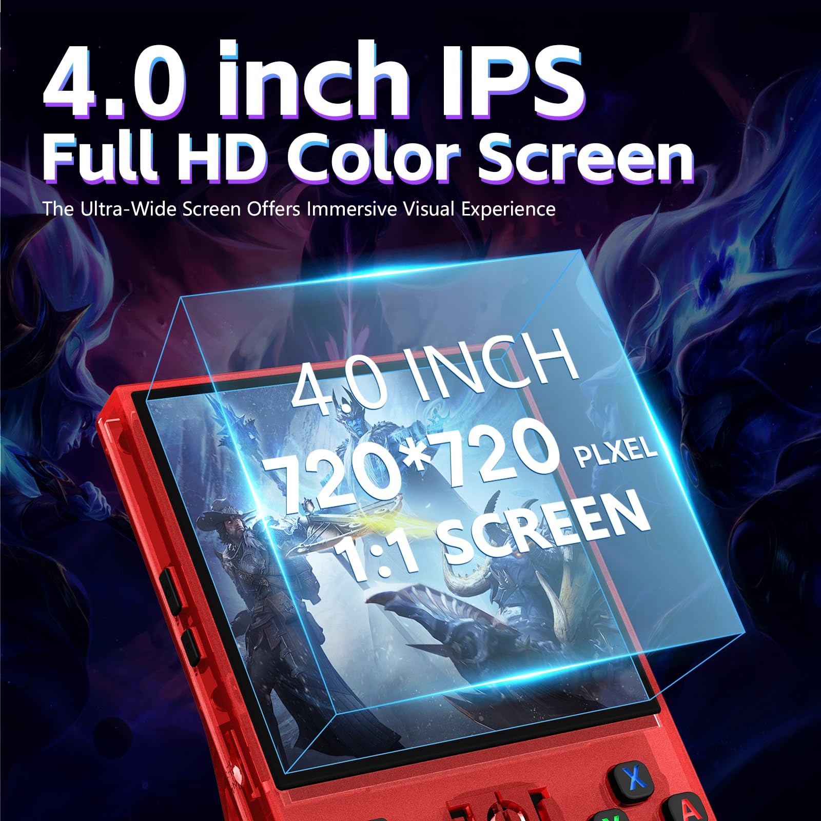 R36MAX Retro Handheld Game Console, Retro Gaming Console with 4.0 Inch IPS HD…