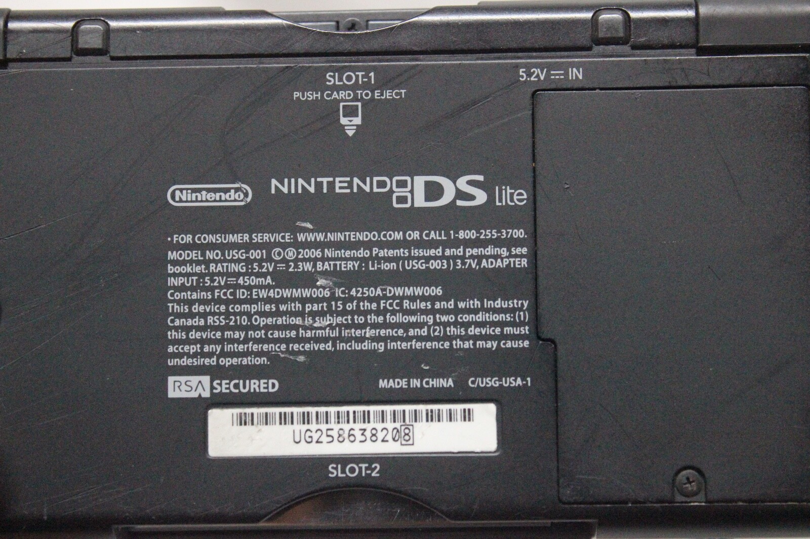 Nintendo DS Lite Red Handheld System Console With Charger