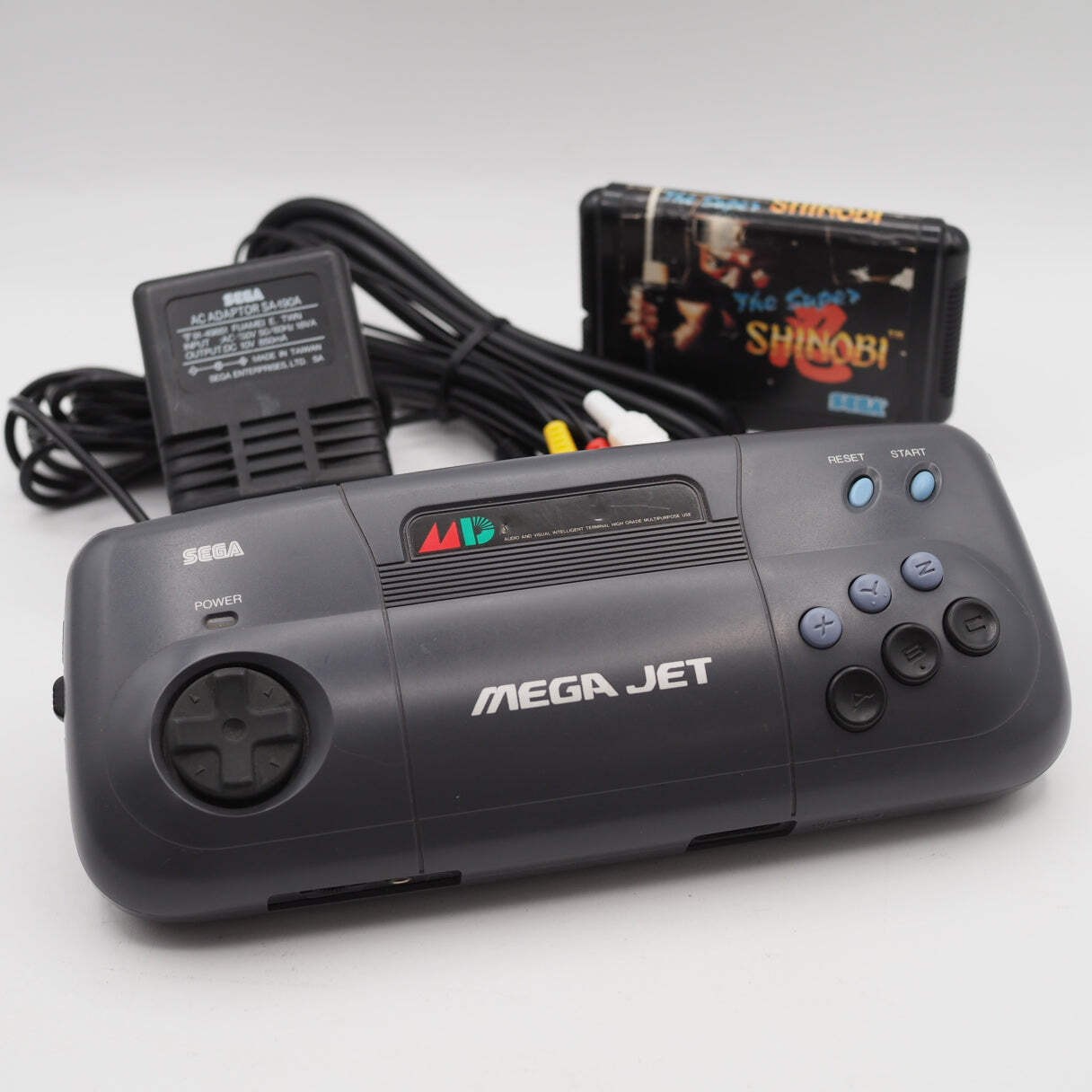 Mega Drive MEGA JET Console System HMJ-0300 + The SUPER SHINOBI Tested Working