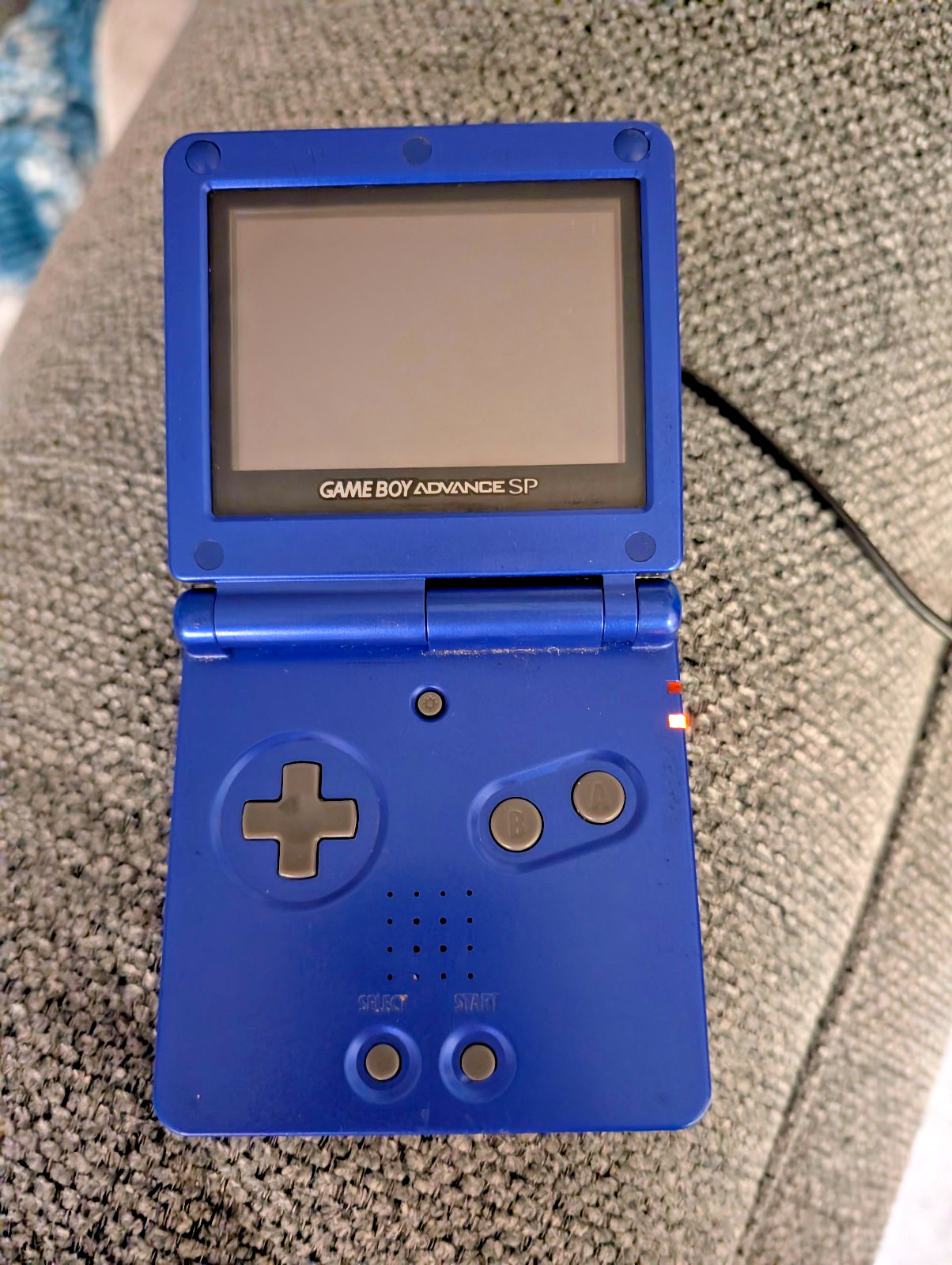 Nintendo Gameboy Advance SP Cobalt + Pokémon Sapphire + Official Charger WORKS