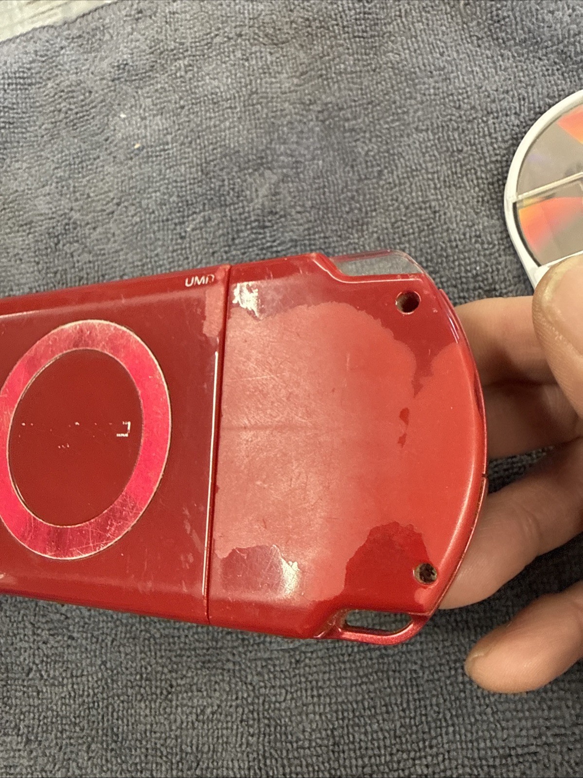 Sony PSP 3000 Console OEM Radiant Red (No Battery & Worn ) Read Games Button Wor