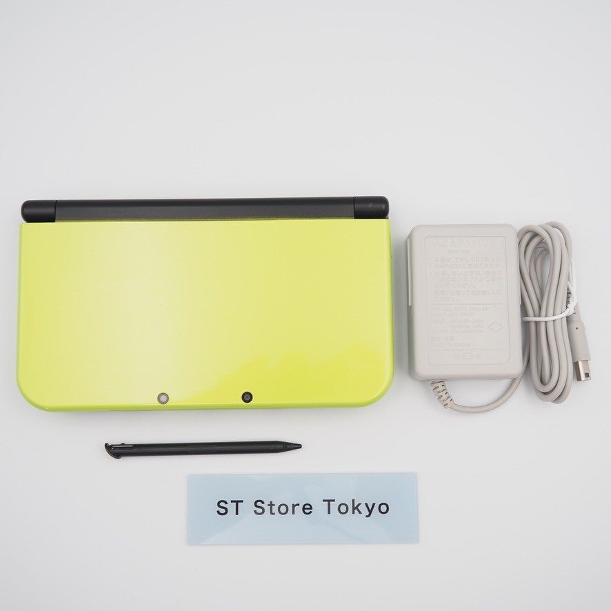 [EXC] New Nintendo 3DS XL LL lime Black Console Stylus Tested Japanese ver
