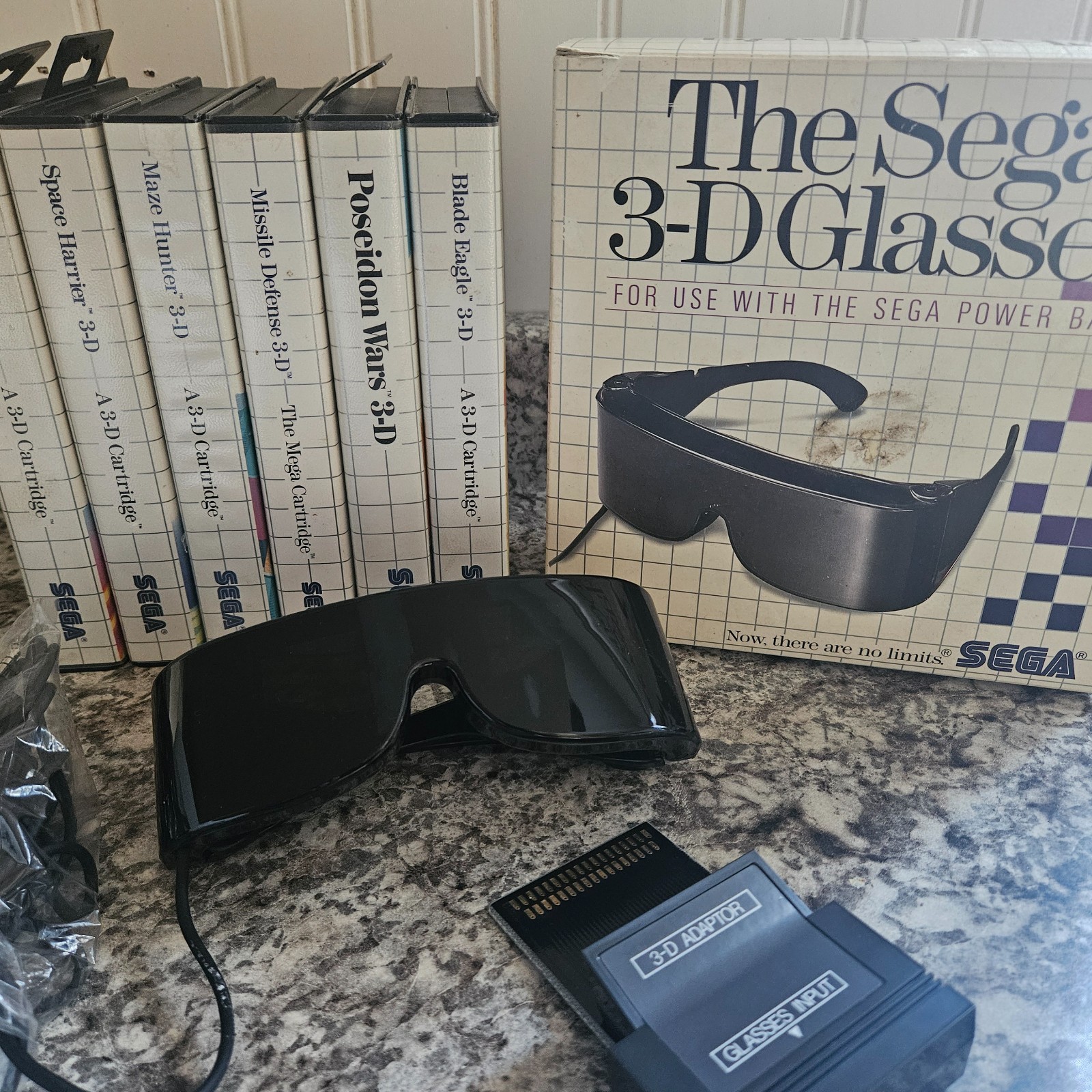 Sega Master System Lot – Console +61 Games +3D Glasses +2 Phasers +Controller