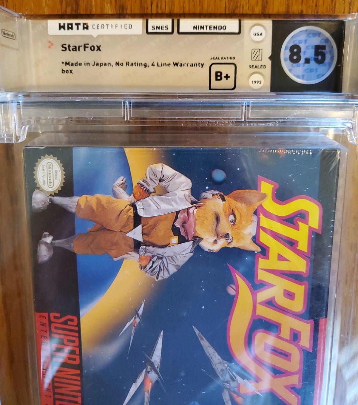 Star Fox (Super Nintendo Entertainment System, 1993) WATA 8.5 Sealed Japan RARE!