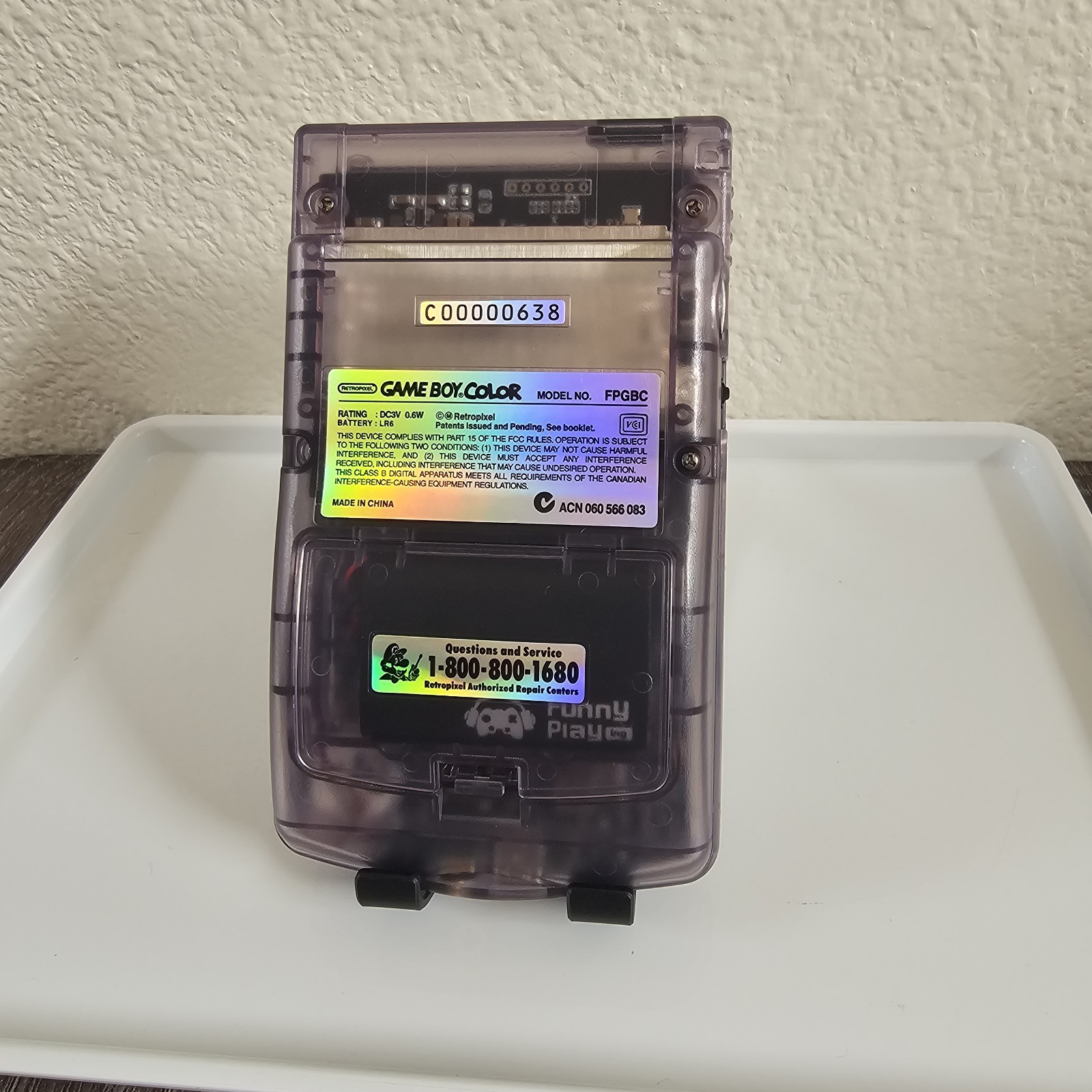 Atomic Purple FPGBC Gameboy Color GBC Funnyplaying IPS Screen USB-C Console