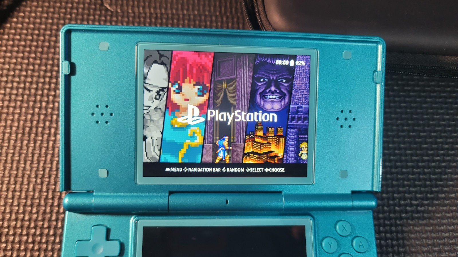 ANBERNIC RGDS ((ROCKNIX OS) 64GB GAME CARD (TURQUOISE BLUE) WITH CASE (GXRG)